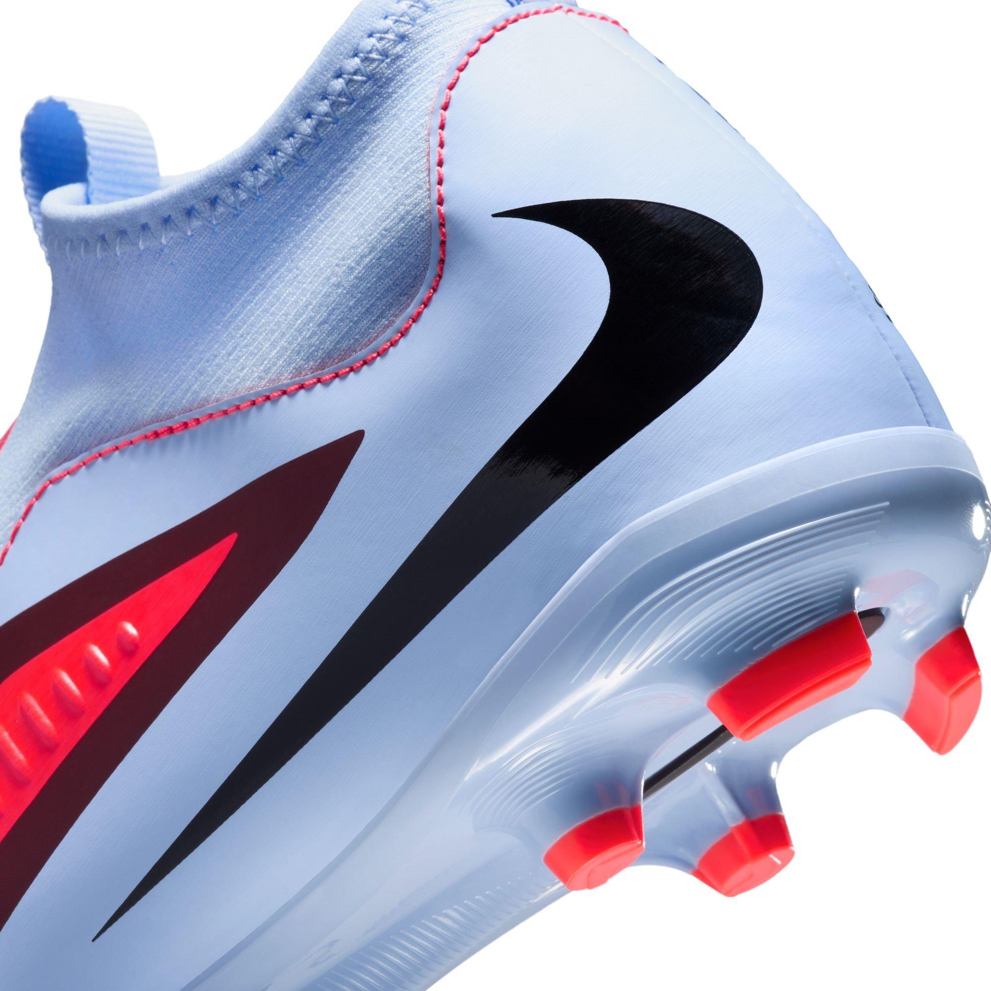 Blå/Lilla - Nike - Phantom 6 Academy High Juniors Firm Ground Football Boots - 8