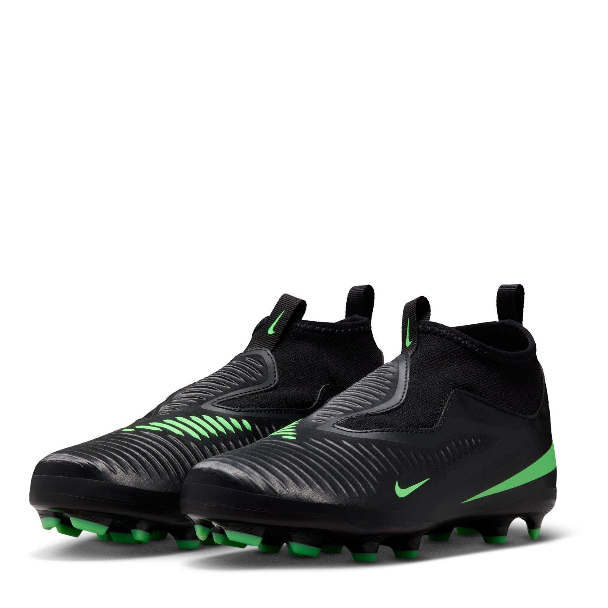 Black/Green - Nike - Phantom 6 Academy High Juniors Firm Ground Football Boots - 5