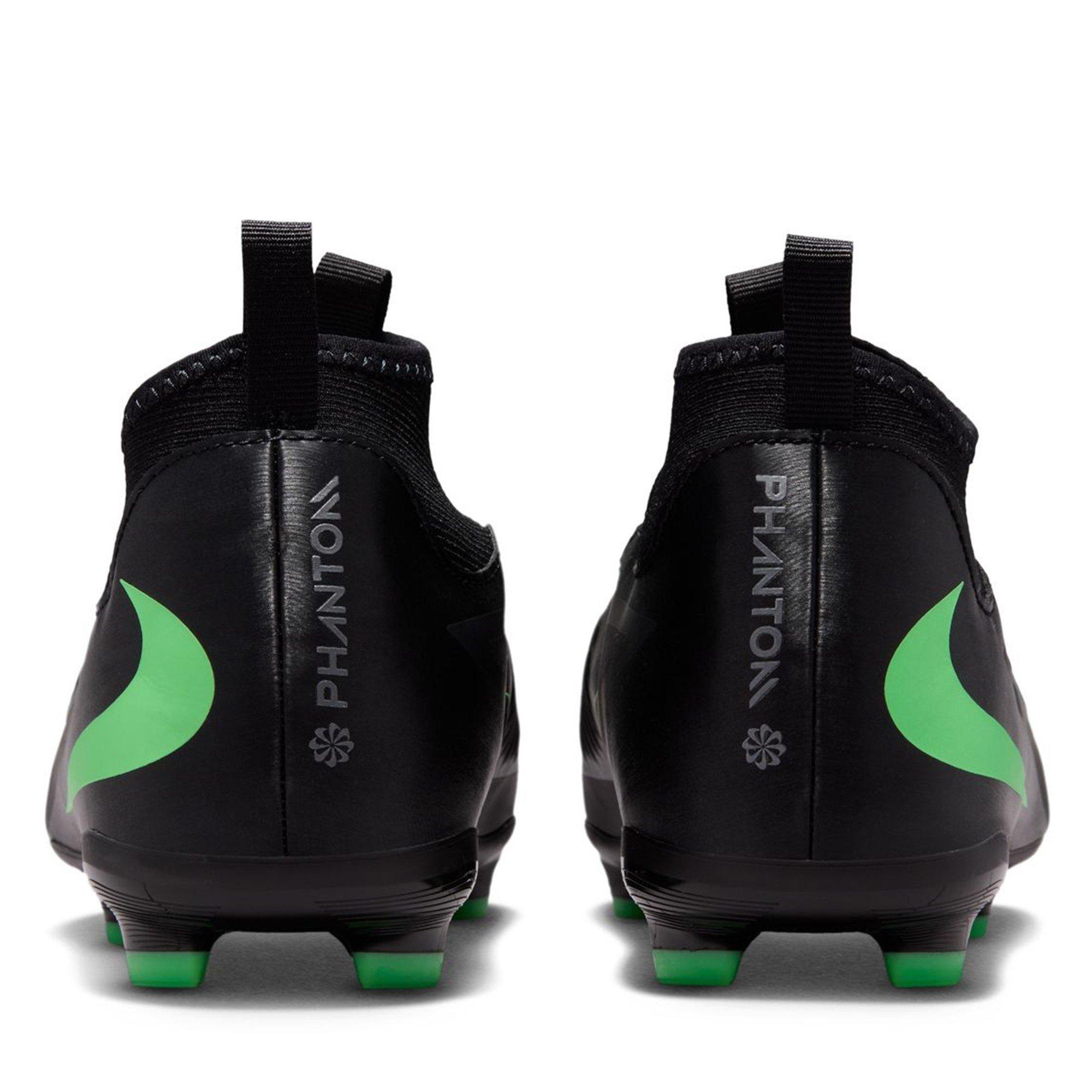 Black/Green - Nike - Phantom 6 Academy High Juniors Firm Ground Football Boots - 6