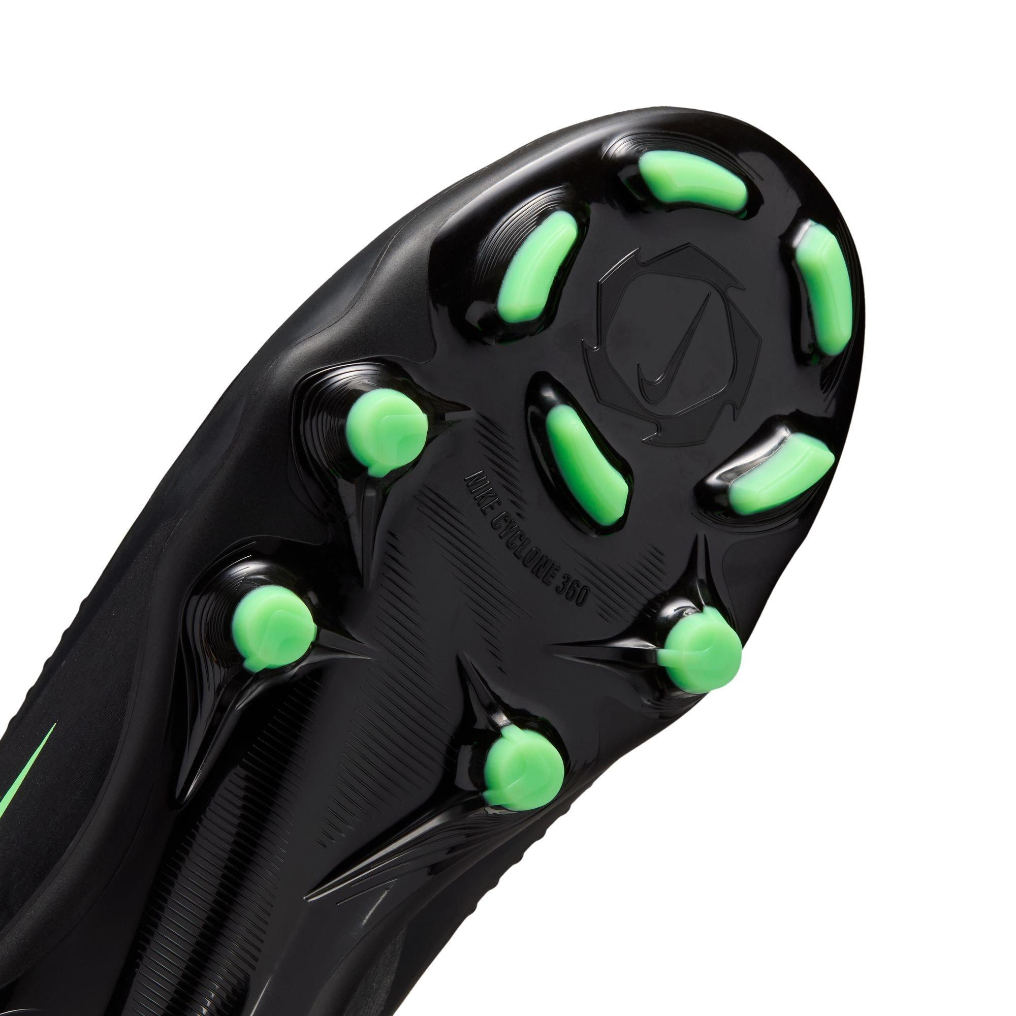 Black/Green - Nike - Phantom 6 Academy High Juniors Firm Ground Football Boots - 10