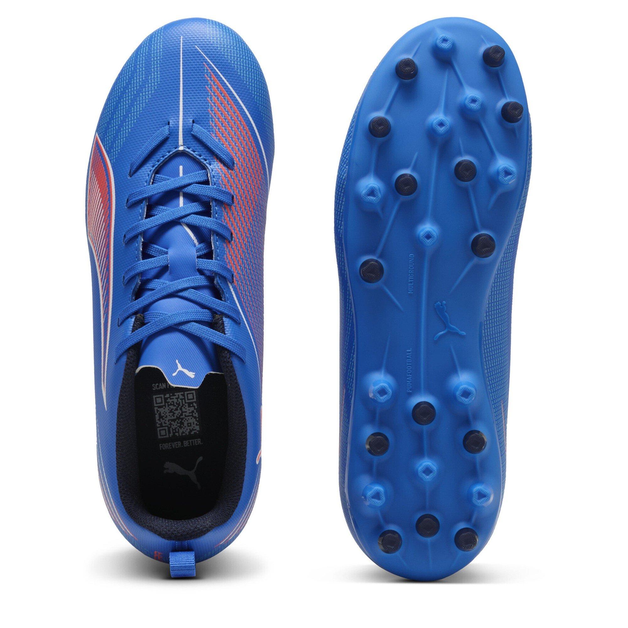 ltrBl-Wht-GlwRd - Puma - Unisex Kids' Ultra 6 Play Mg Firm Ground Football Boots - 3