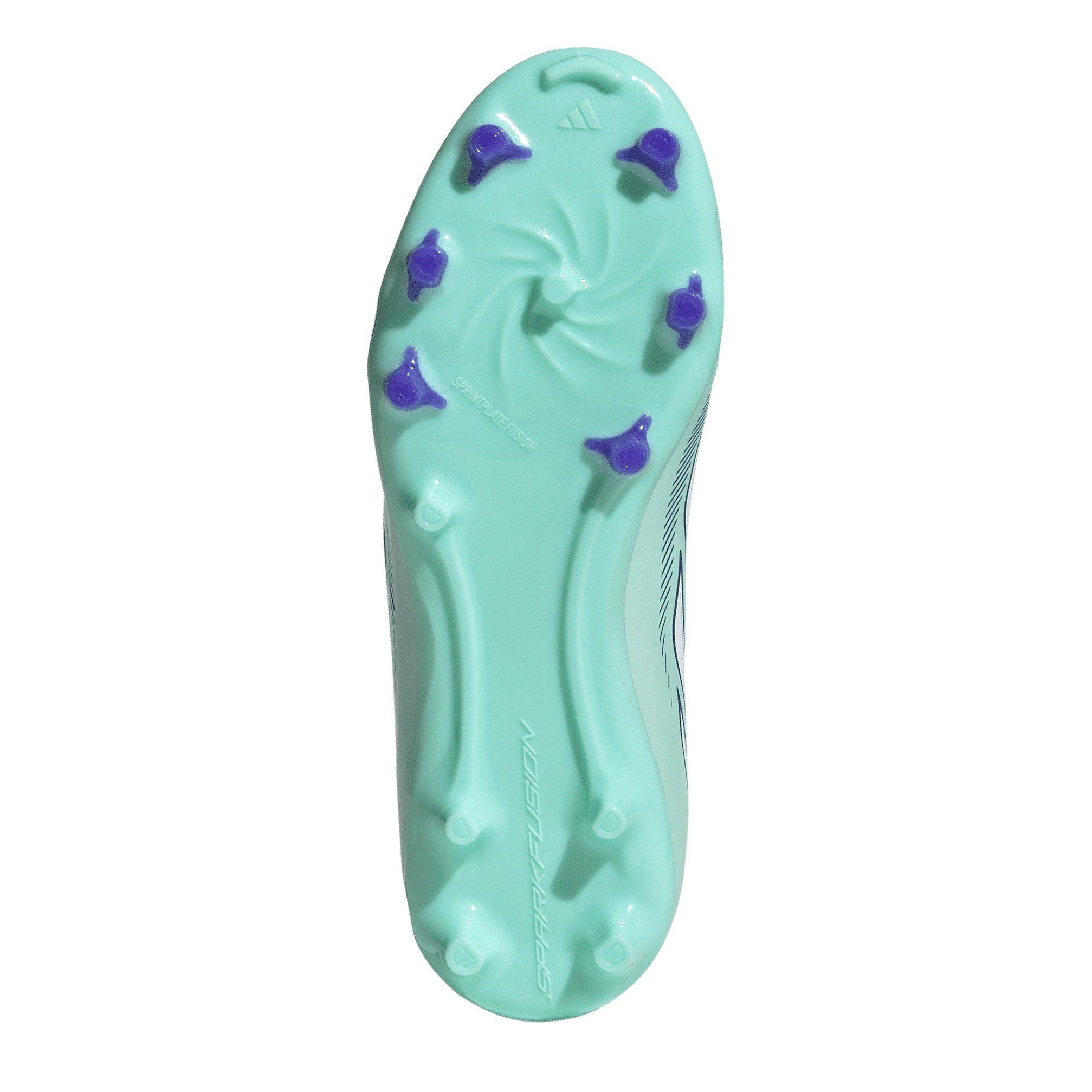 Mint/Black - adidas - Kids' F50 Sparkfusion League Mid-Cut Firm-Ground Football Boots - 6