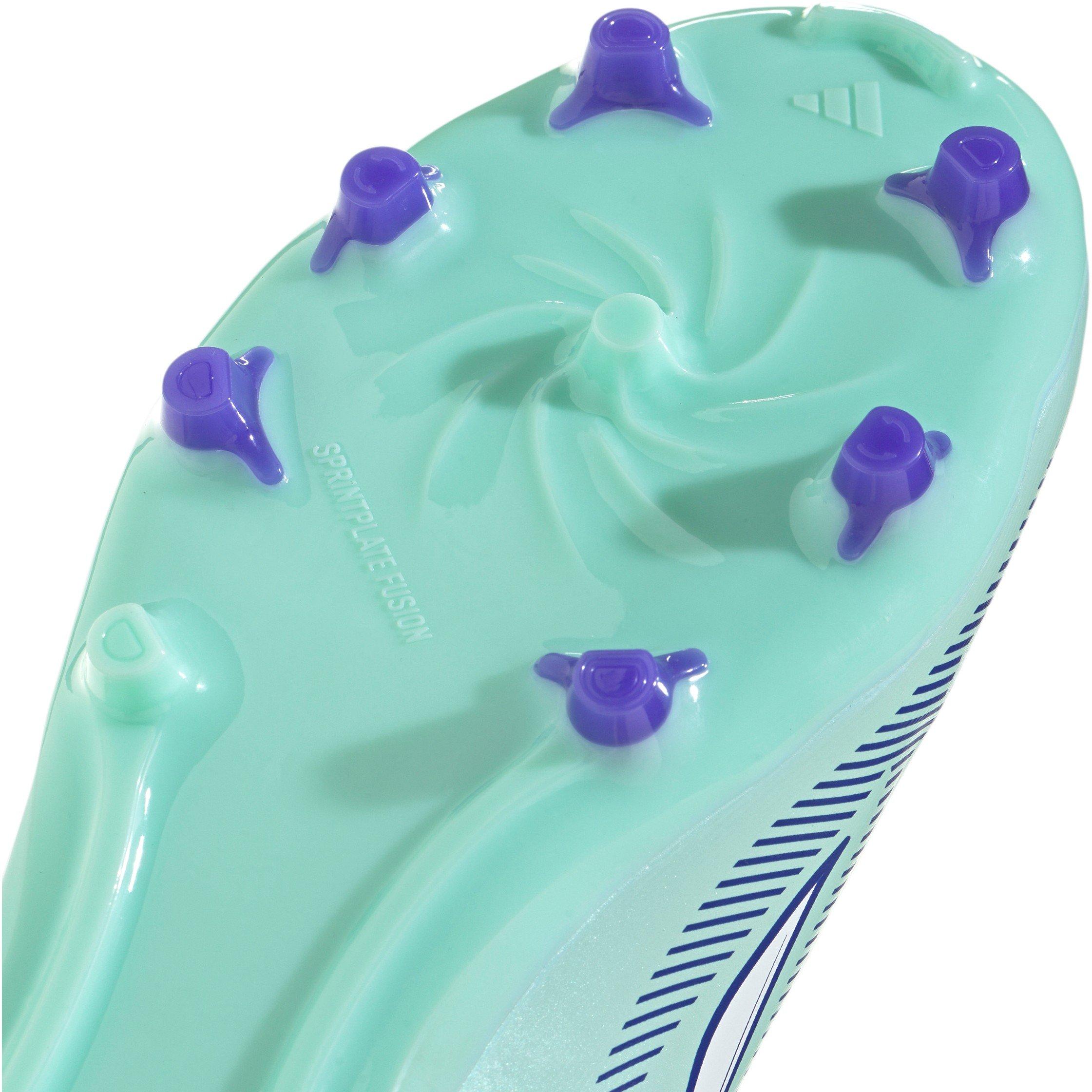 Mint/Black - adidas - Kids' F50 Sparkfusion League Mid-Cut Firm-Ground Football Boots - 7