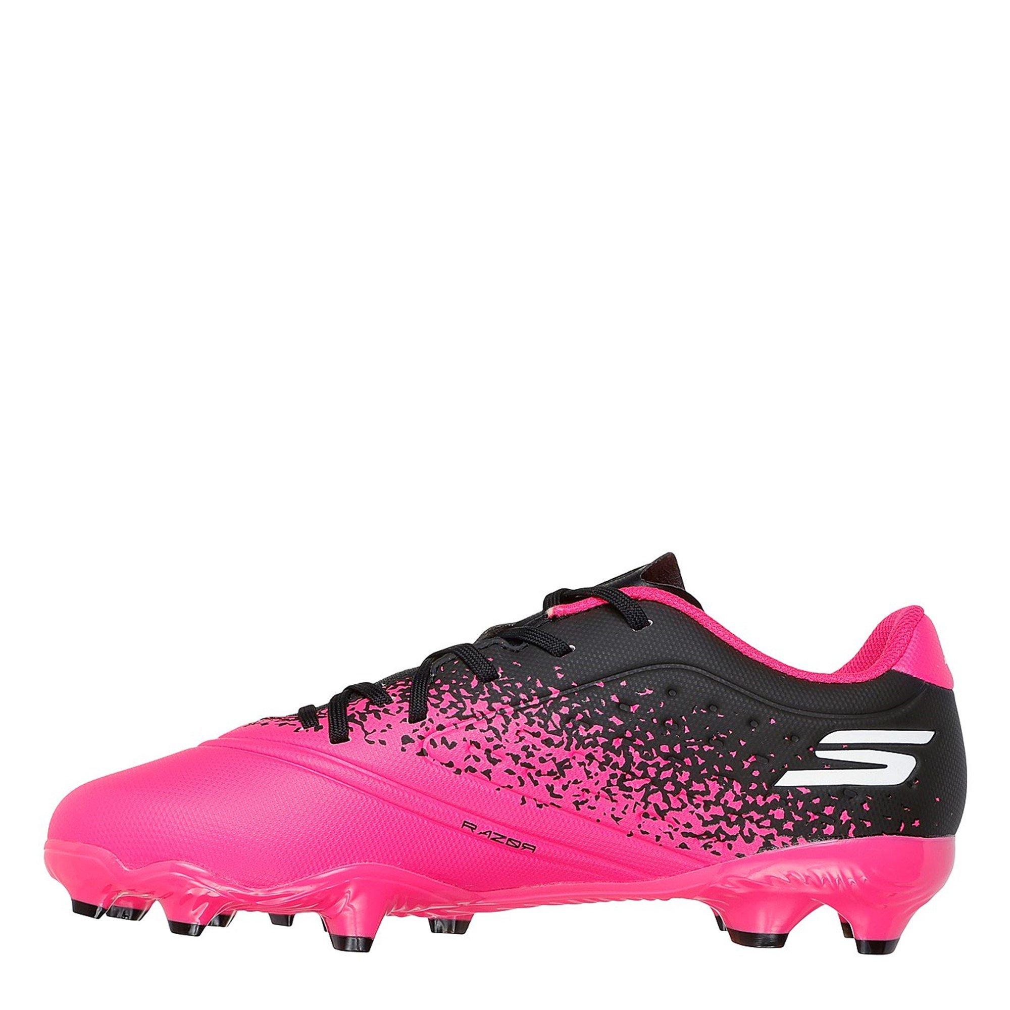 Preto/Rosa - Skechers - Razor Juniors Firm Ground Football Boots - 2