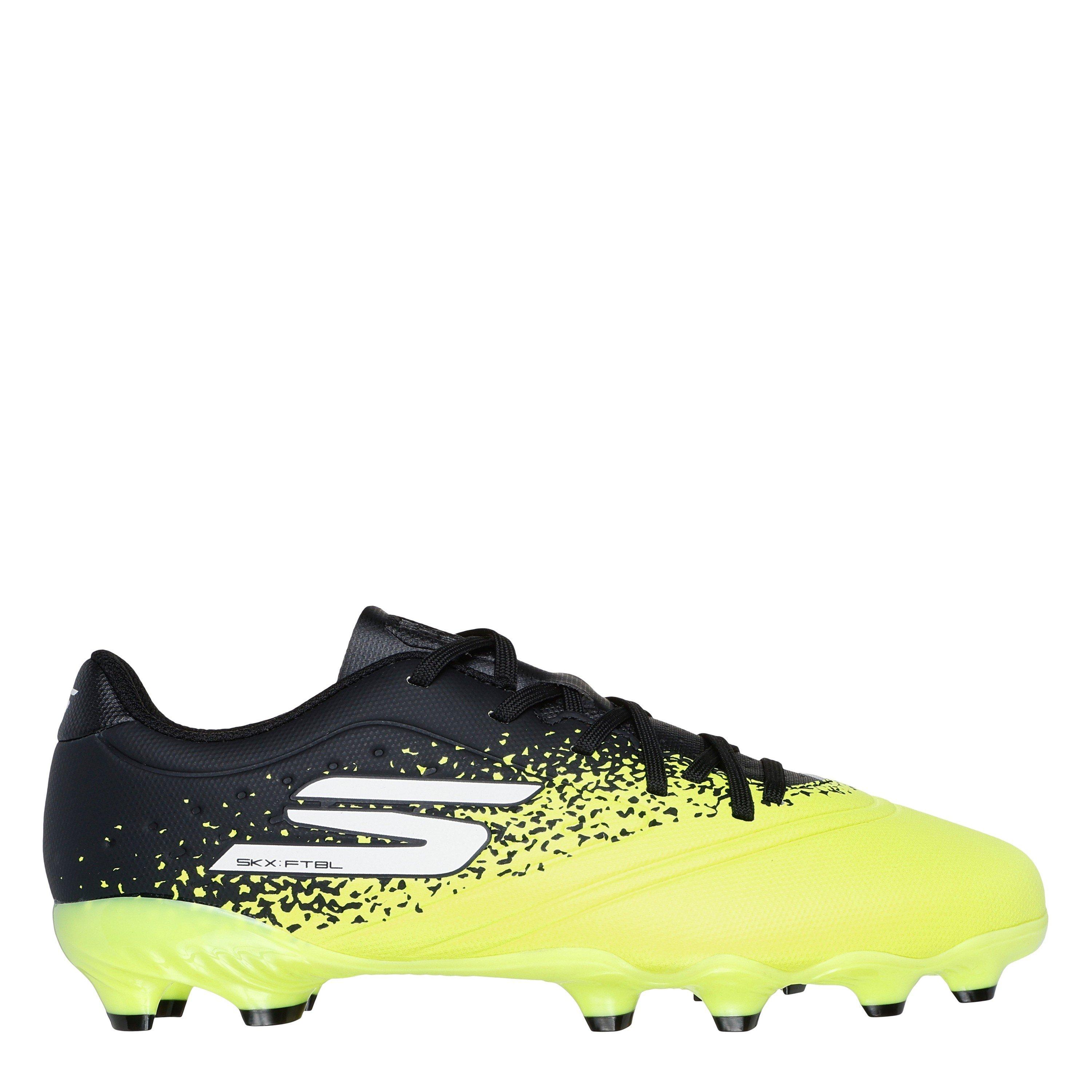 Skechers Boys Razor Juniors Firm Ground Football Boots - Yellow/Black - 3 (36)
