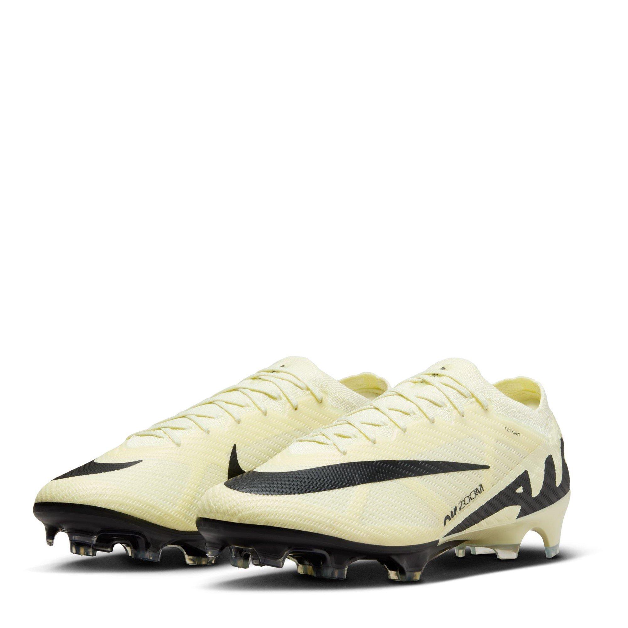 Lemonade/Black - Nike - Zoom Mecurial Vapor 15 Juniors Firm Ground Football Boots - 4