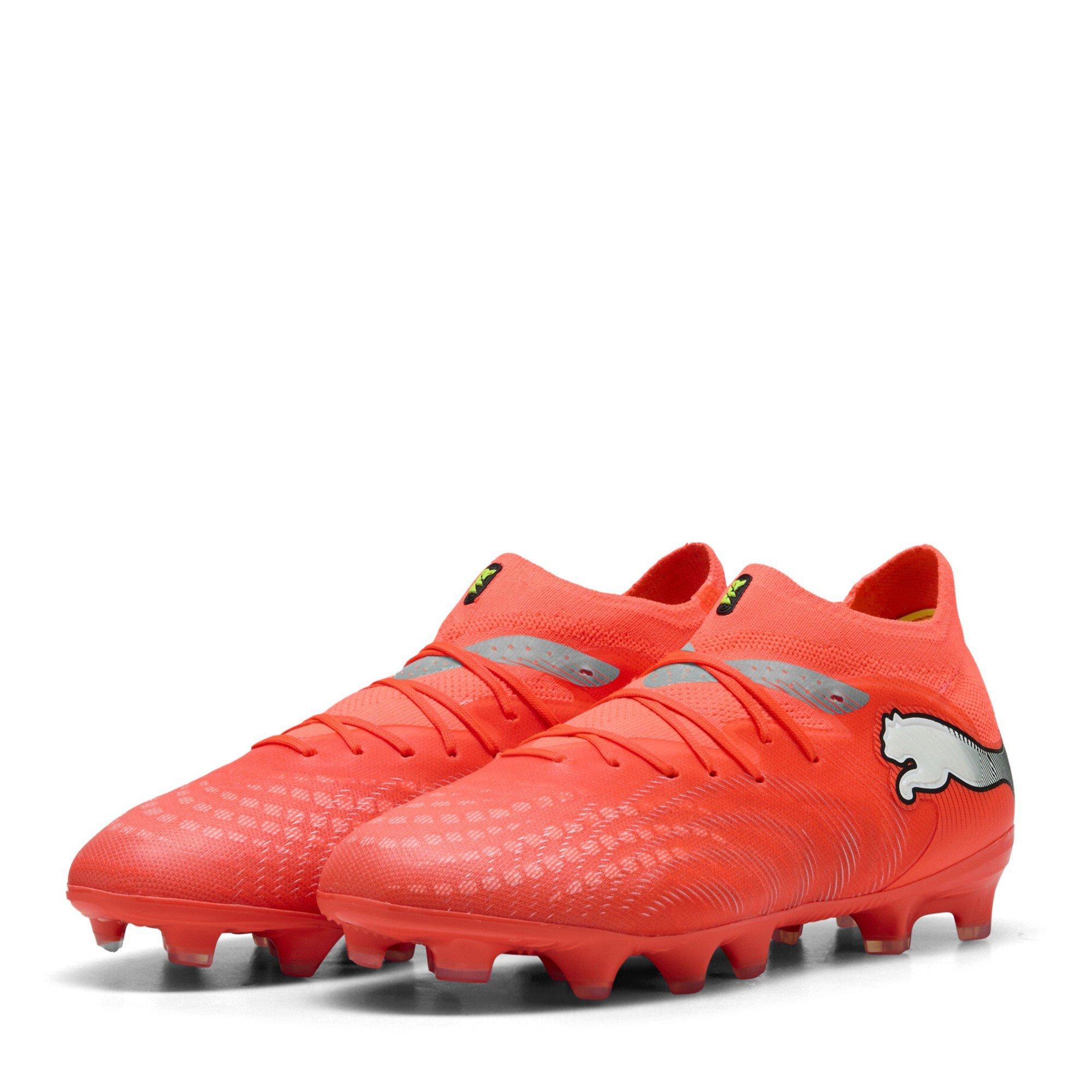 Red/Silver - Puma - Kids PUMA Future 9 Pro Firm Ground Football Boots - 1
