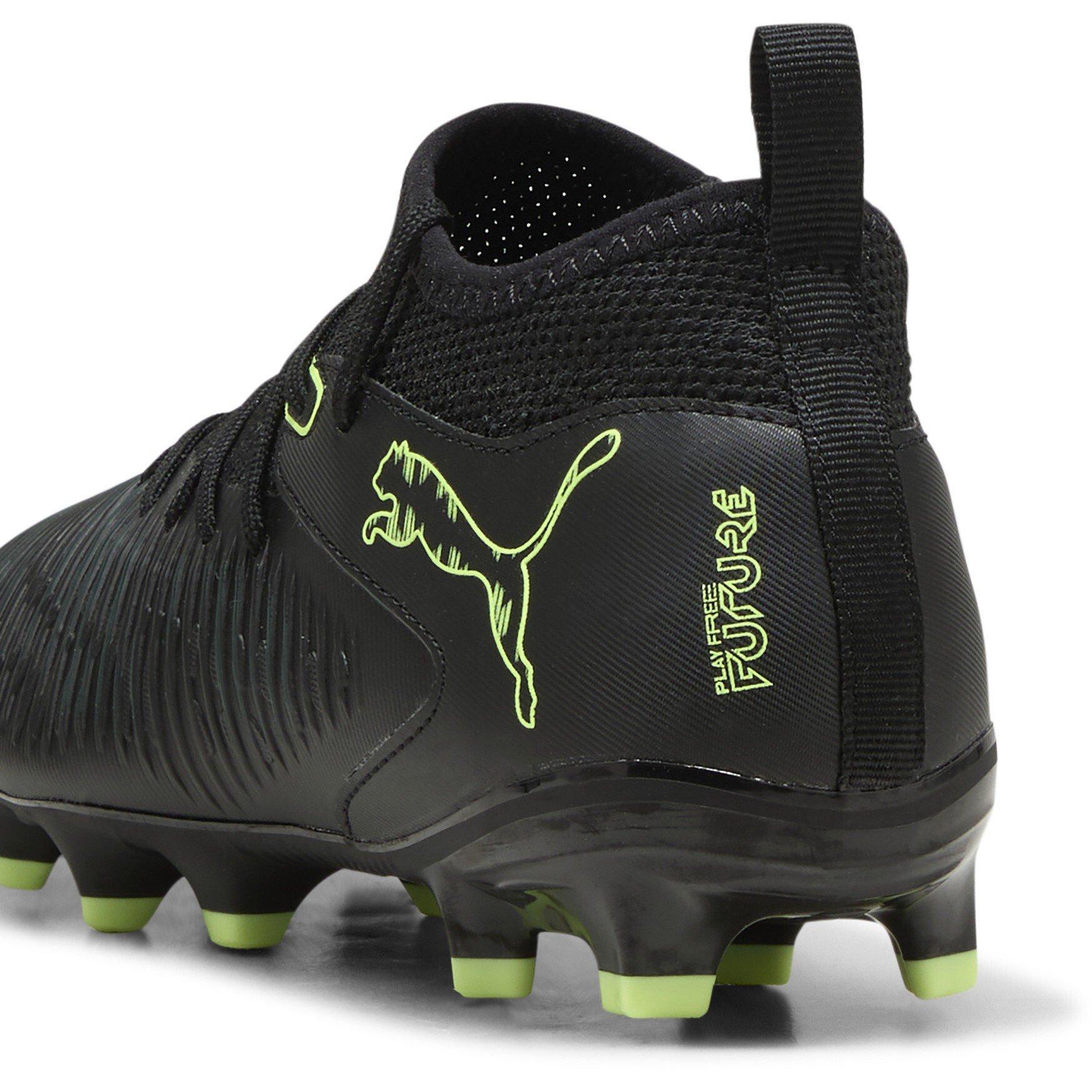 Blk-FL-GrnTrrn - Puma - Unisex Kids' Future 8 Match Firm Ground Football Boots - 5