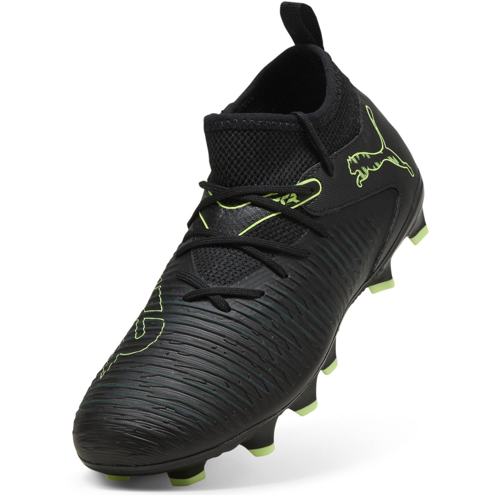 Blk-FL-GrnTrrn - Puma - Unisex Kids' Future 8 Match Firm Ground Football Boots - 6