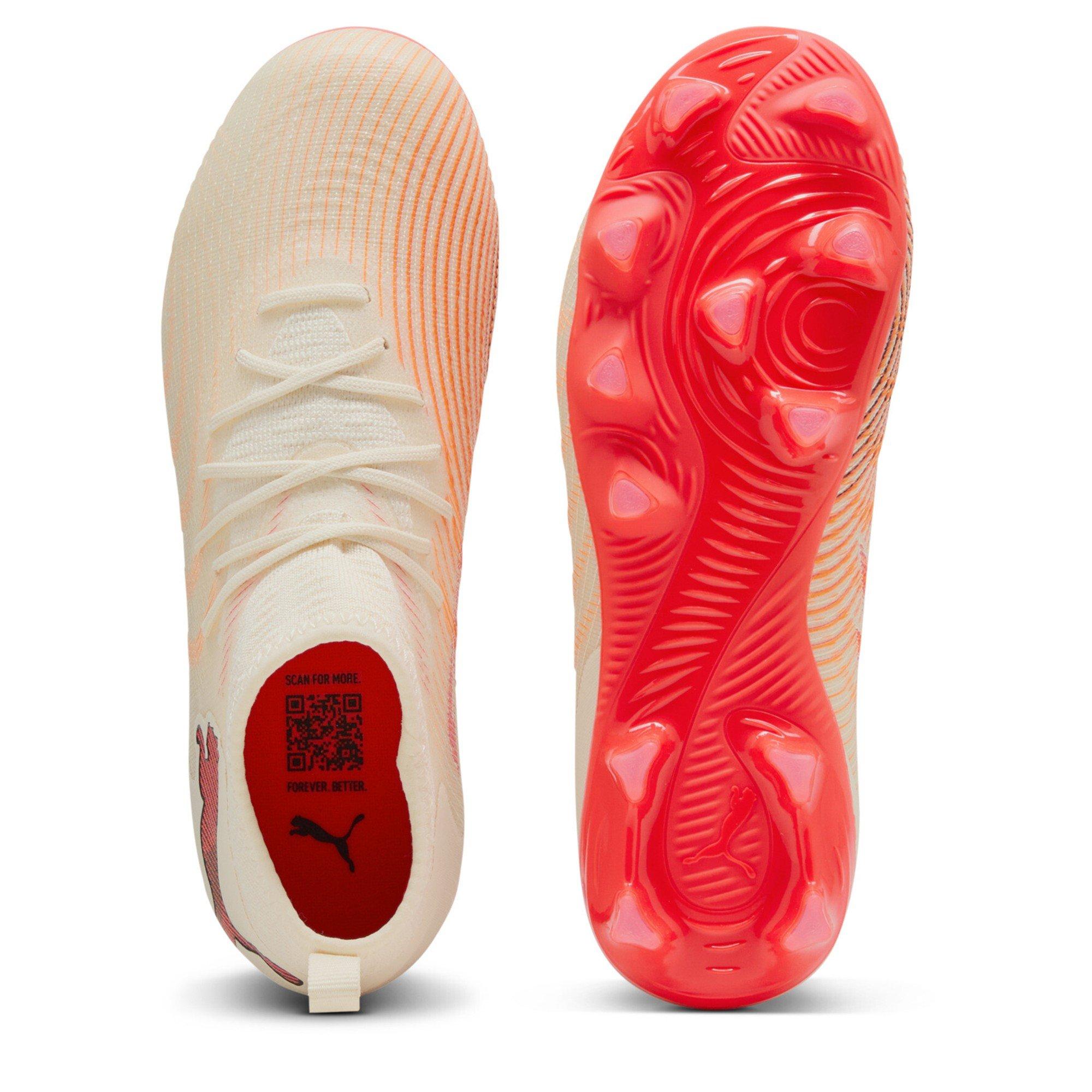 Almond/Red - Puma - Kids PUMA Future 9 Match Firm Ground Football Boots - 3
