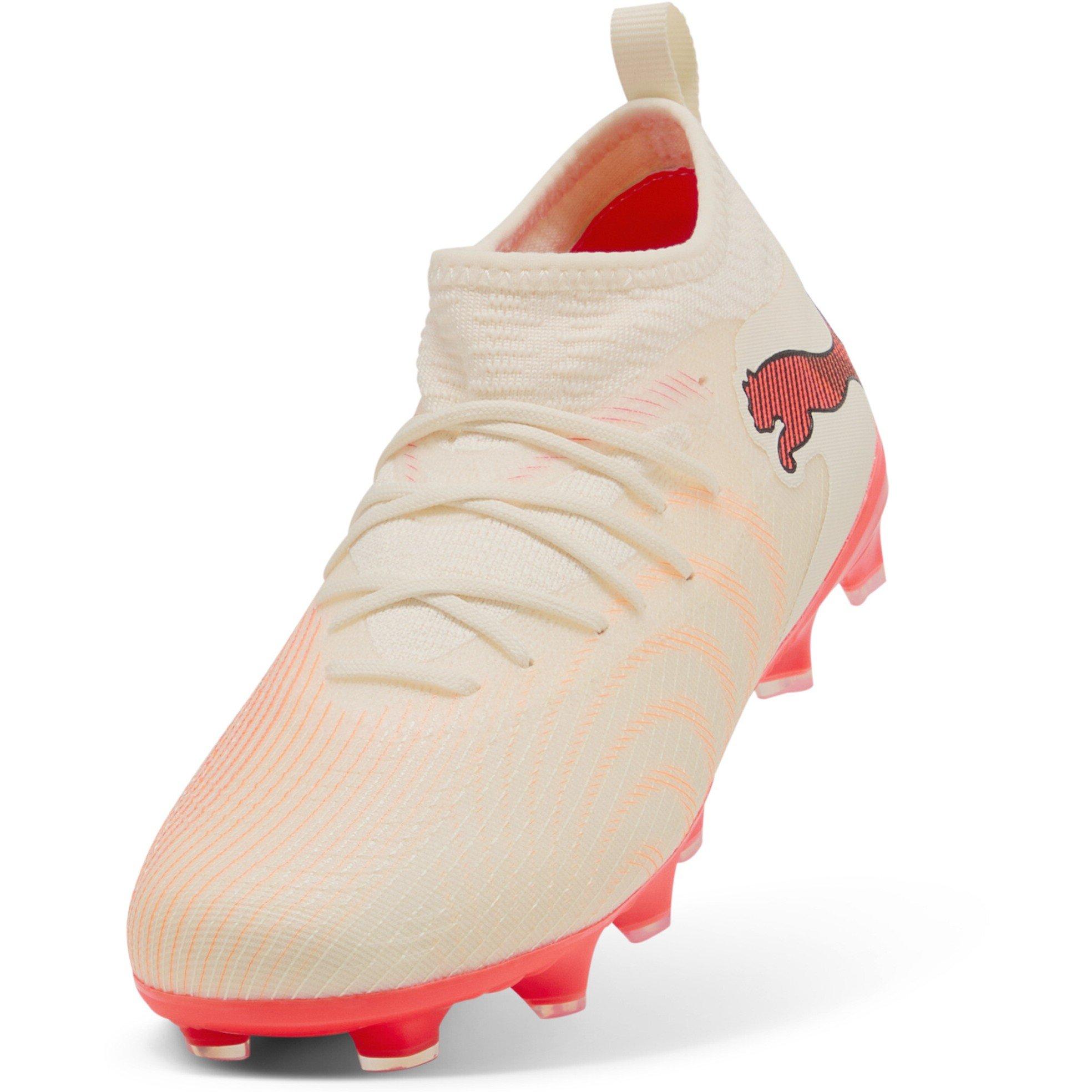 Almond/Red - Puma - Kids PUMA Future 9 Match Firm Ground Football Boots - 6
