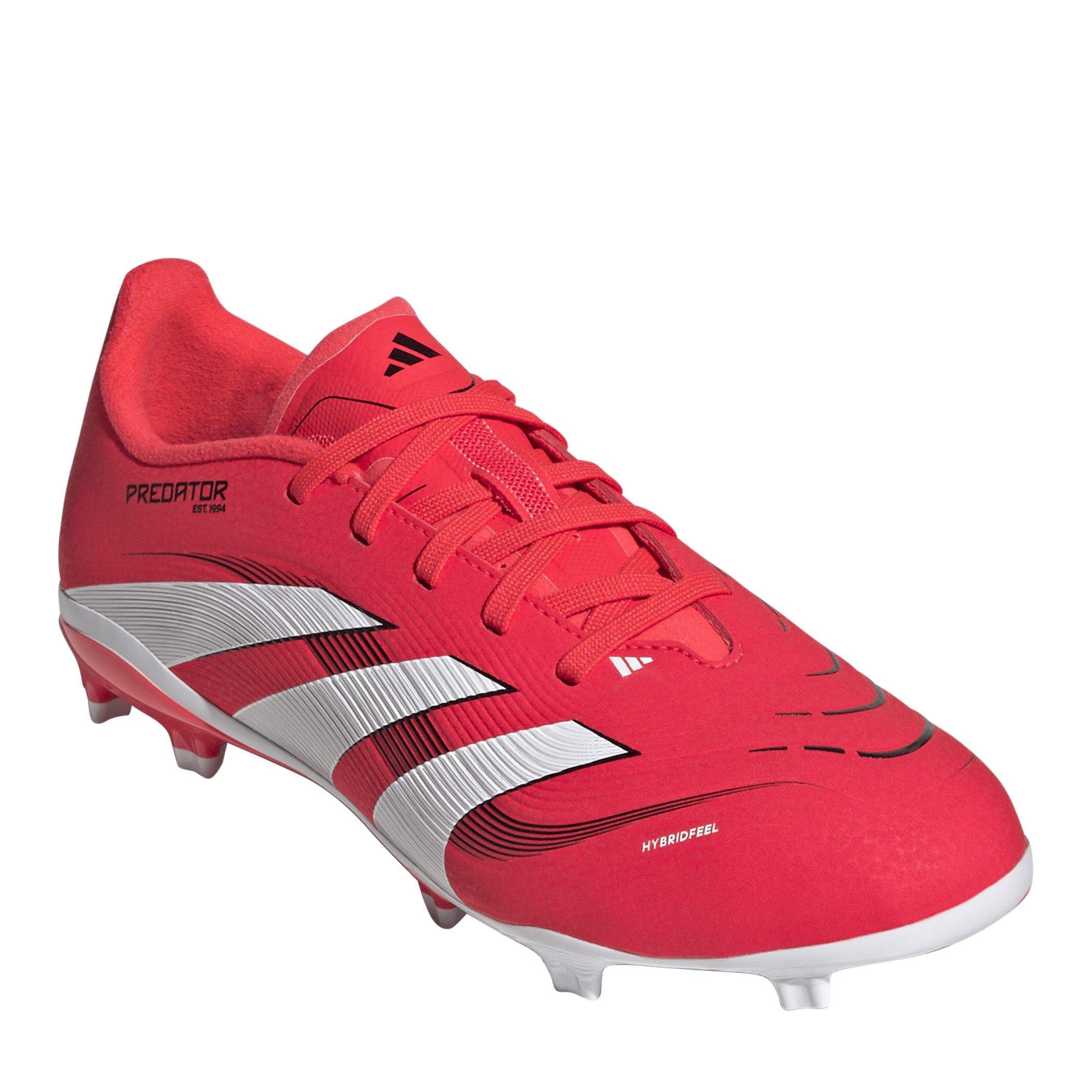 Lucid Red/ Whit - adidas - Kids' Predator League Firm Ground Football Boots - 3