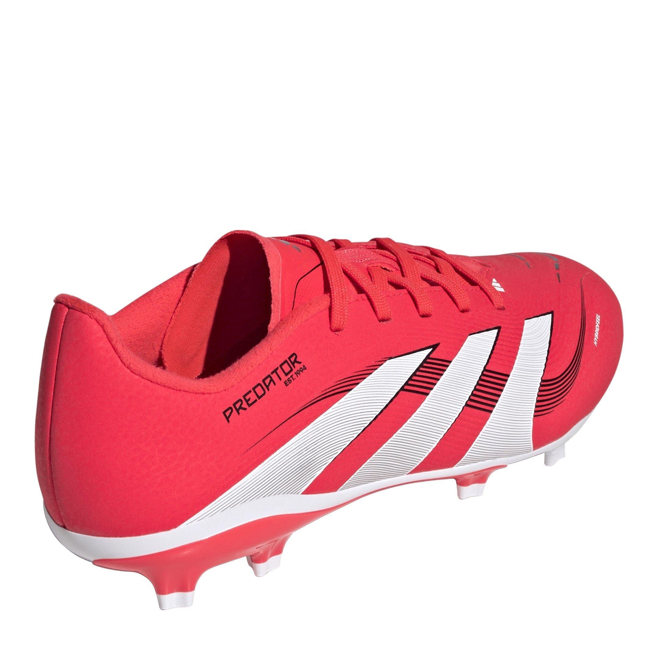 Lucid Red/ Whit - adidas - Kids' Predator League Firm Ground Football Boots - 4