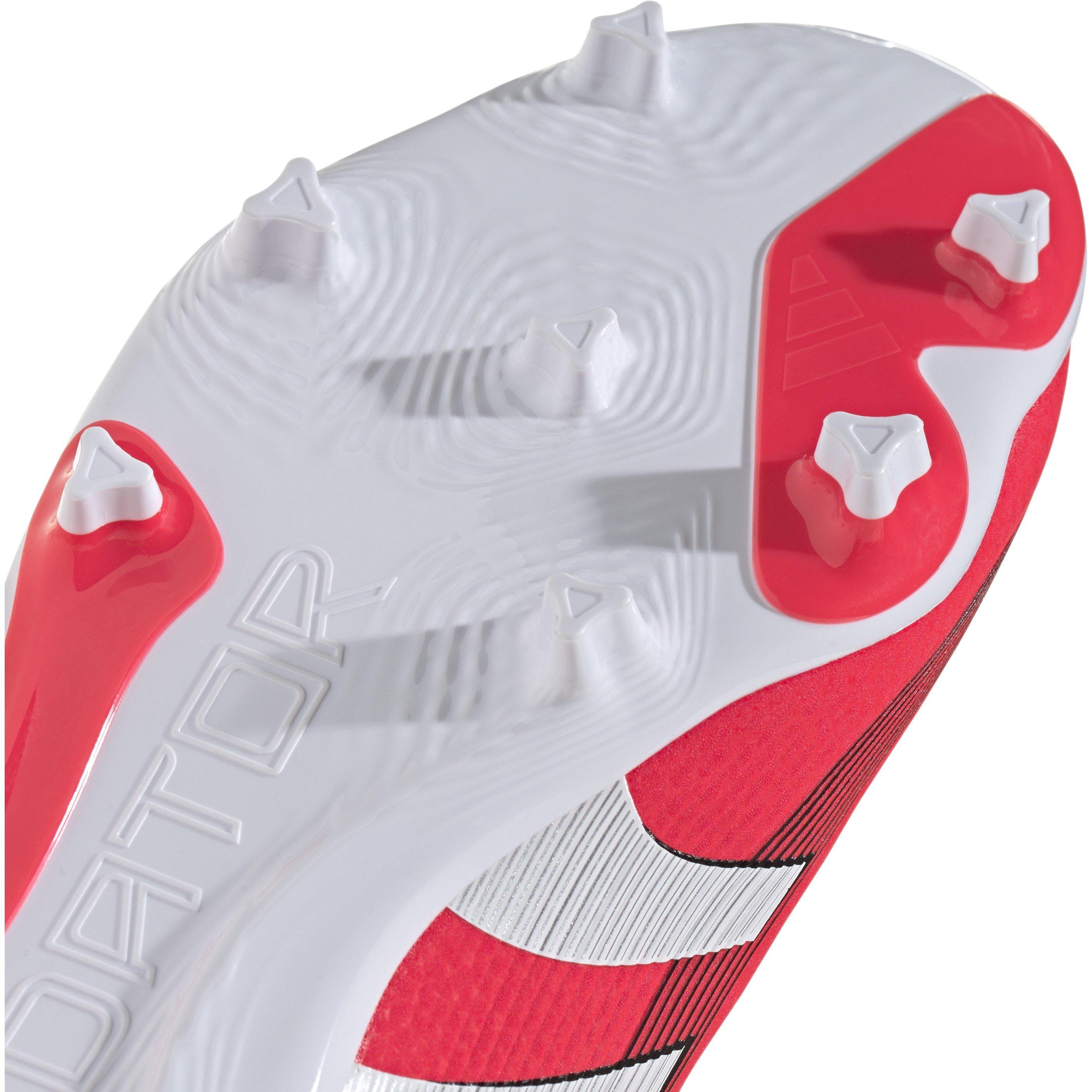 Lucid Red/ Whit - adidas - Kids' Predator League Firm Ground Football Boots - 7