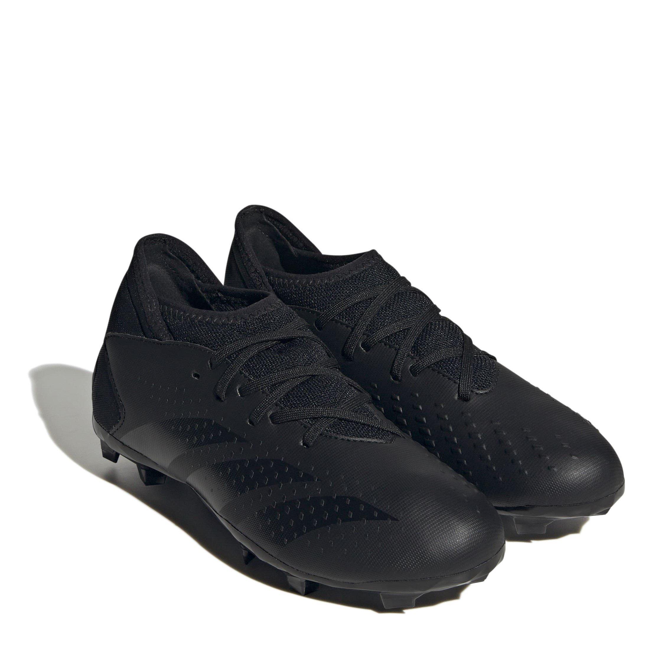 Negro/Negro - adidas - Predator Edge.3 Junior Firm Ground Football Boots - 3