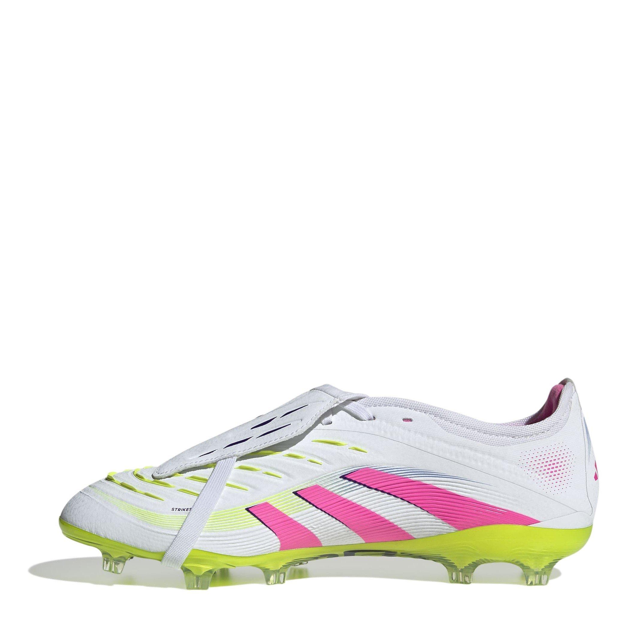 Wht/Pink/Lmn - adidas - Unisex Kids' Pred Firm Ground Football Boot - 2