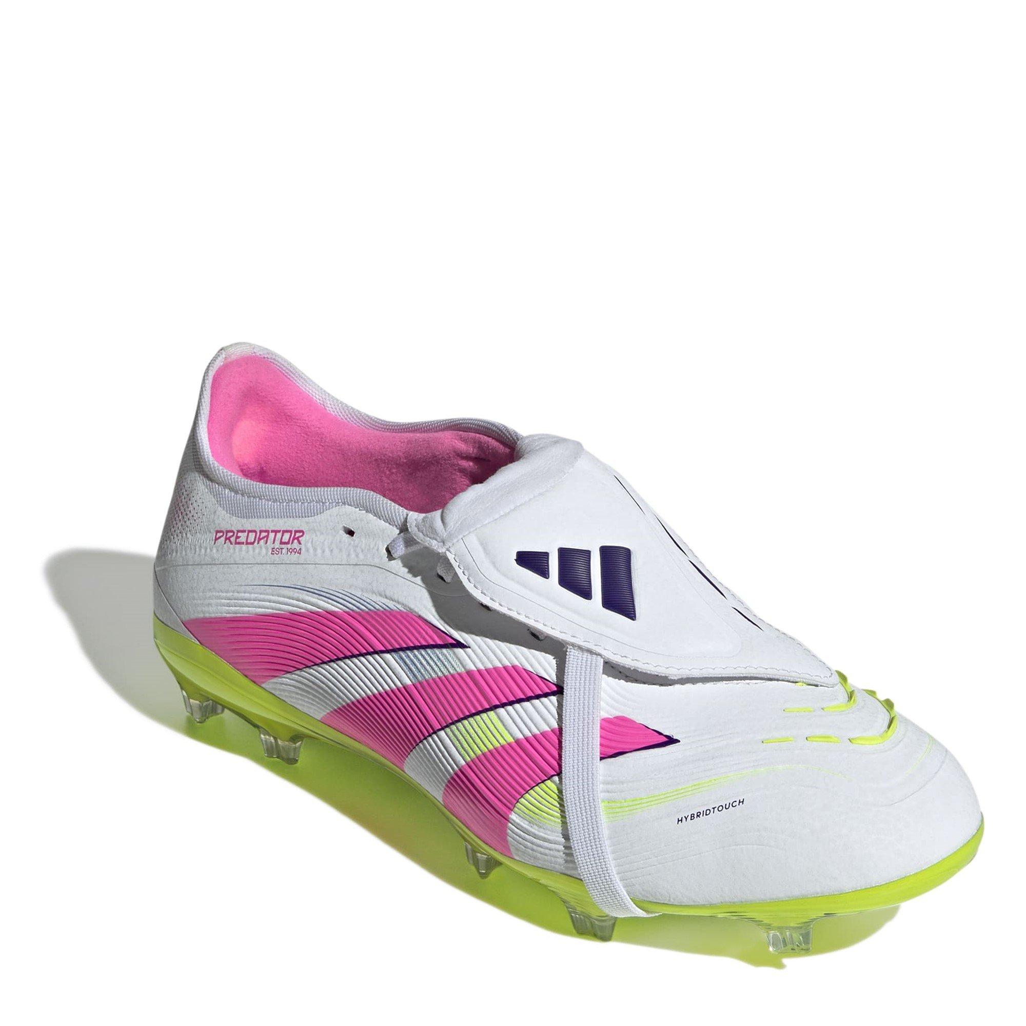 Wht/Pink/Lmn - adidas - Unisex Kids' Pred Firm Ground Football Boot - 3