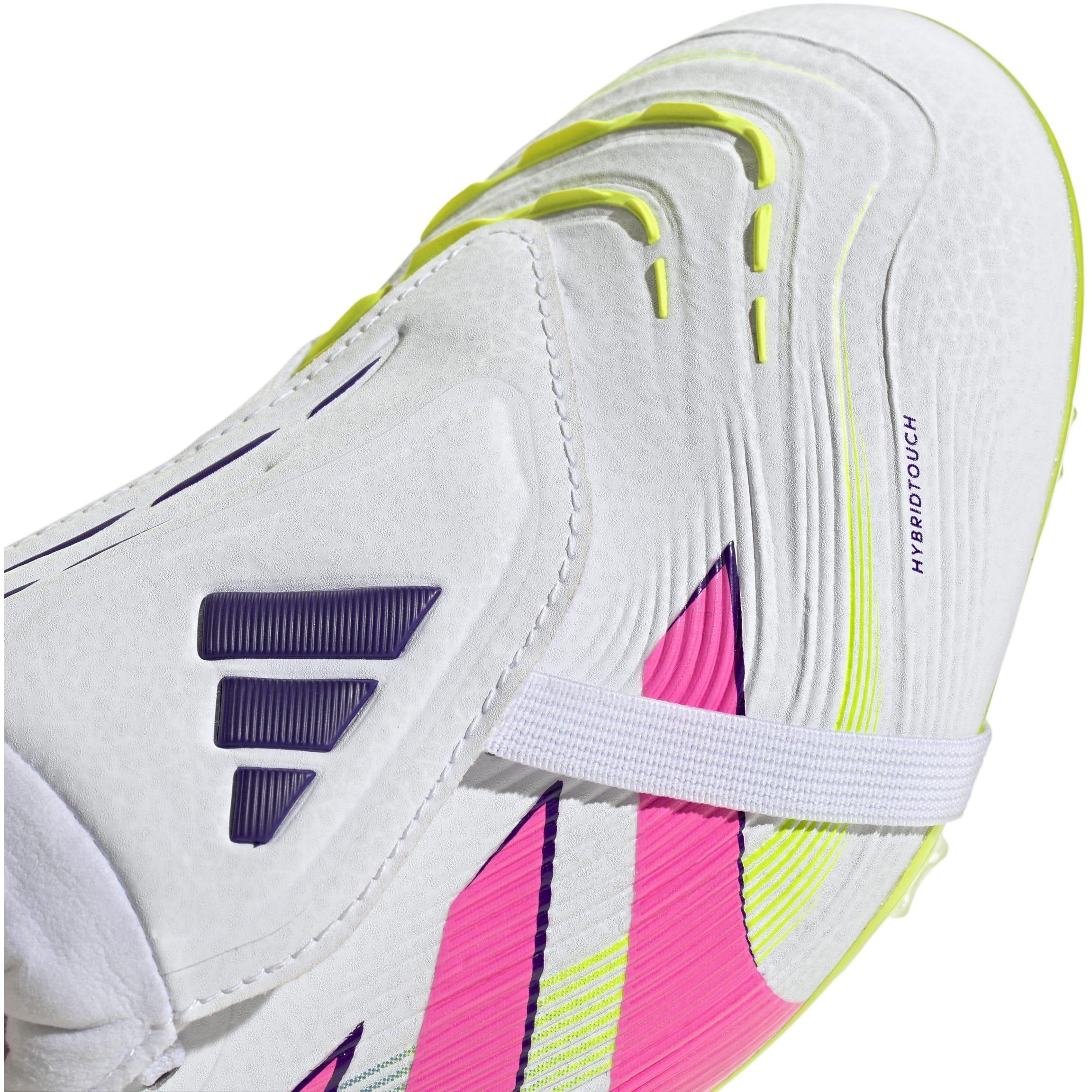 Wht/Pink/Lmn - adidas - Unisex Kids' Pred Firm Ground Football Boot - 7