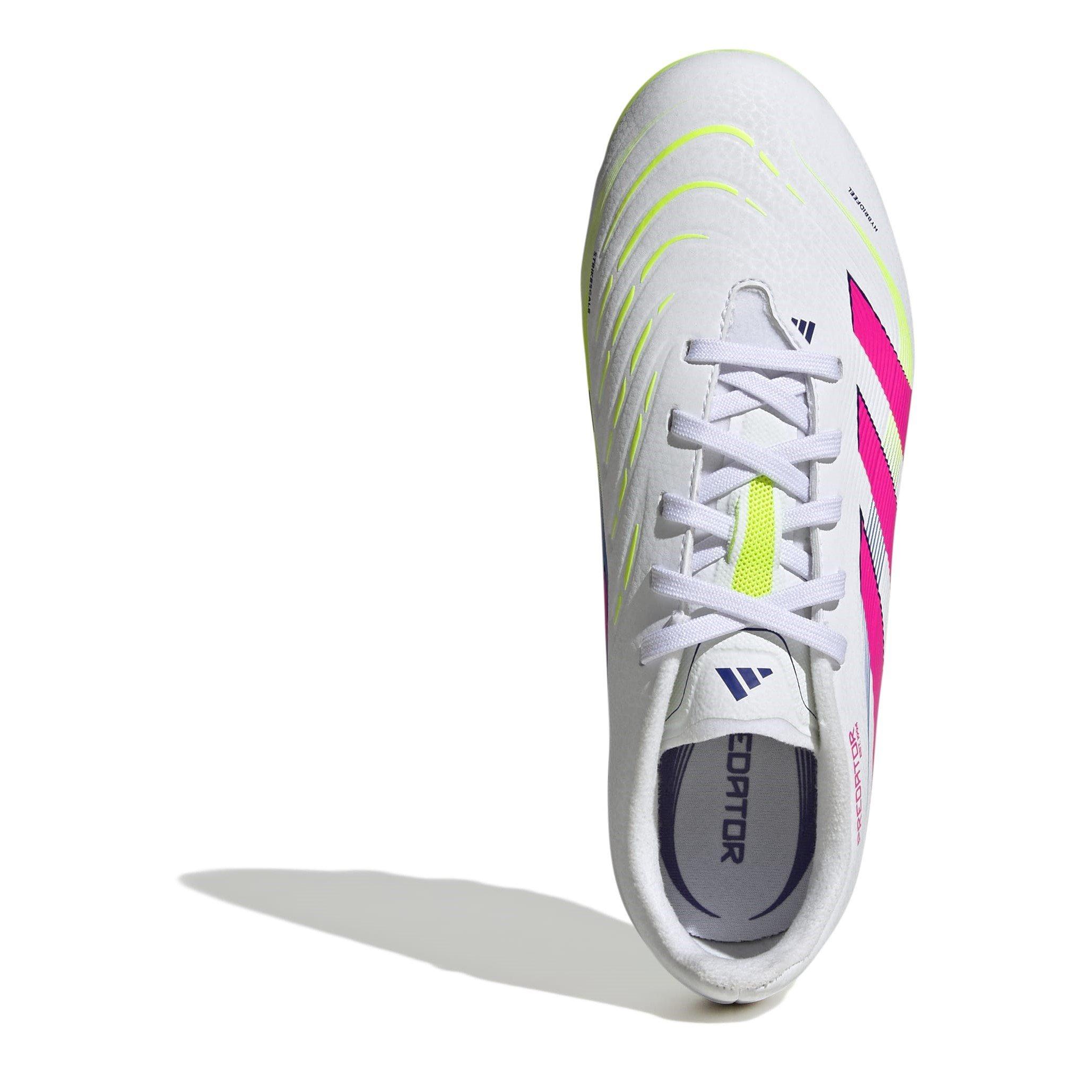 Bijela/Lucidpink - adidas - Kids Predator League Firm Ground Football Boots - 5