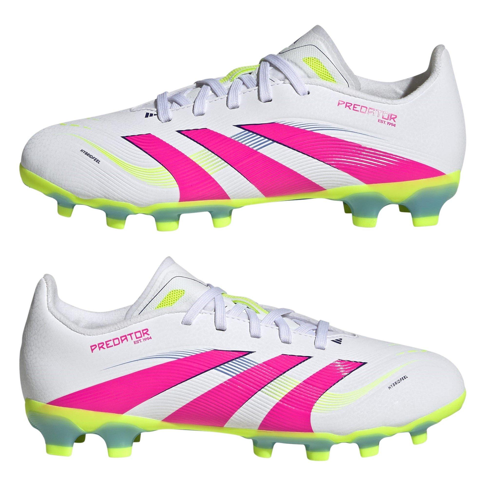 Bijela/Lucidpink - adidas - Kids Predator League Firm Ground Football Boots - 9