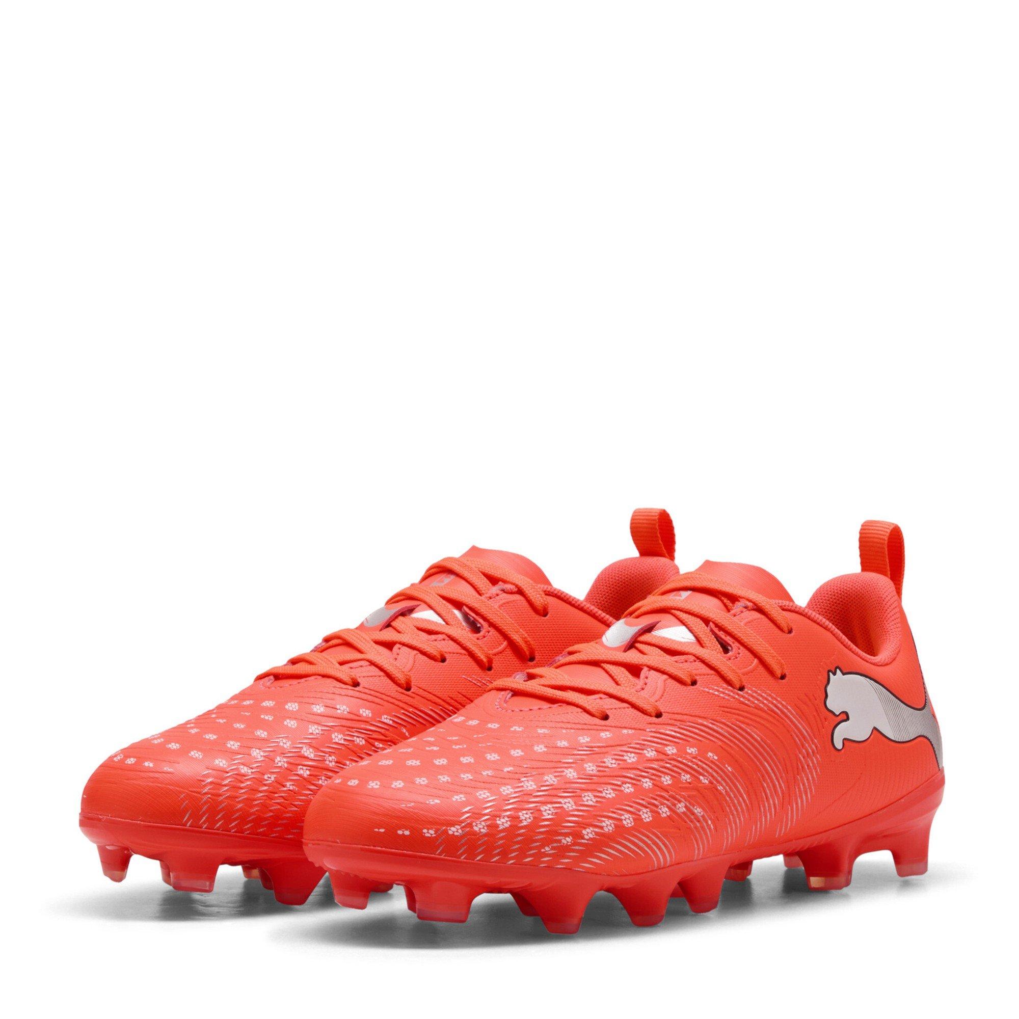 Puma  Kids Kids Future 9 Play Firm Ground Football Boots - Red/Silver - 5.5 (38.5)
