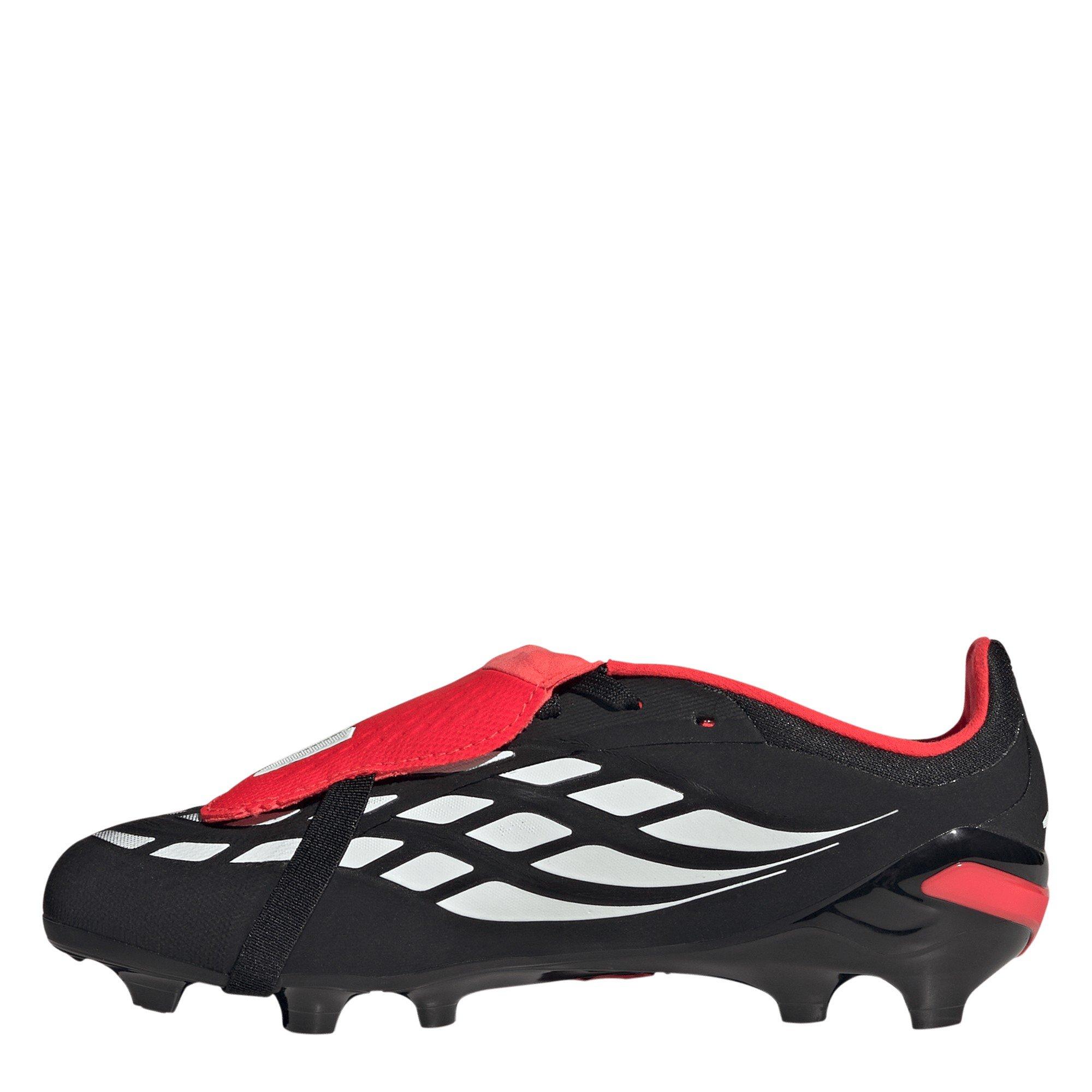 Black/Red - adidas - Predator Elite Fold Over Tongue Firm Ground Football Boots Juniors - 2
