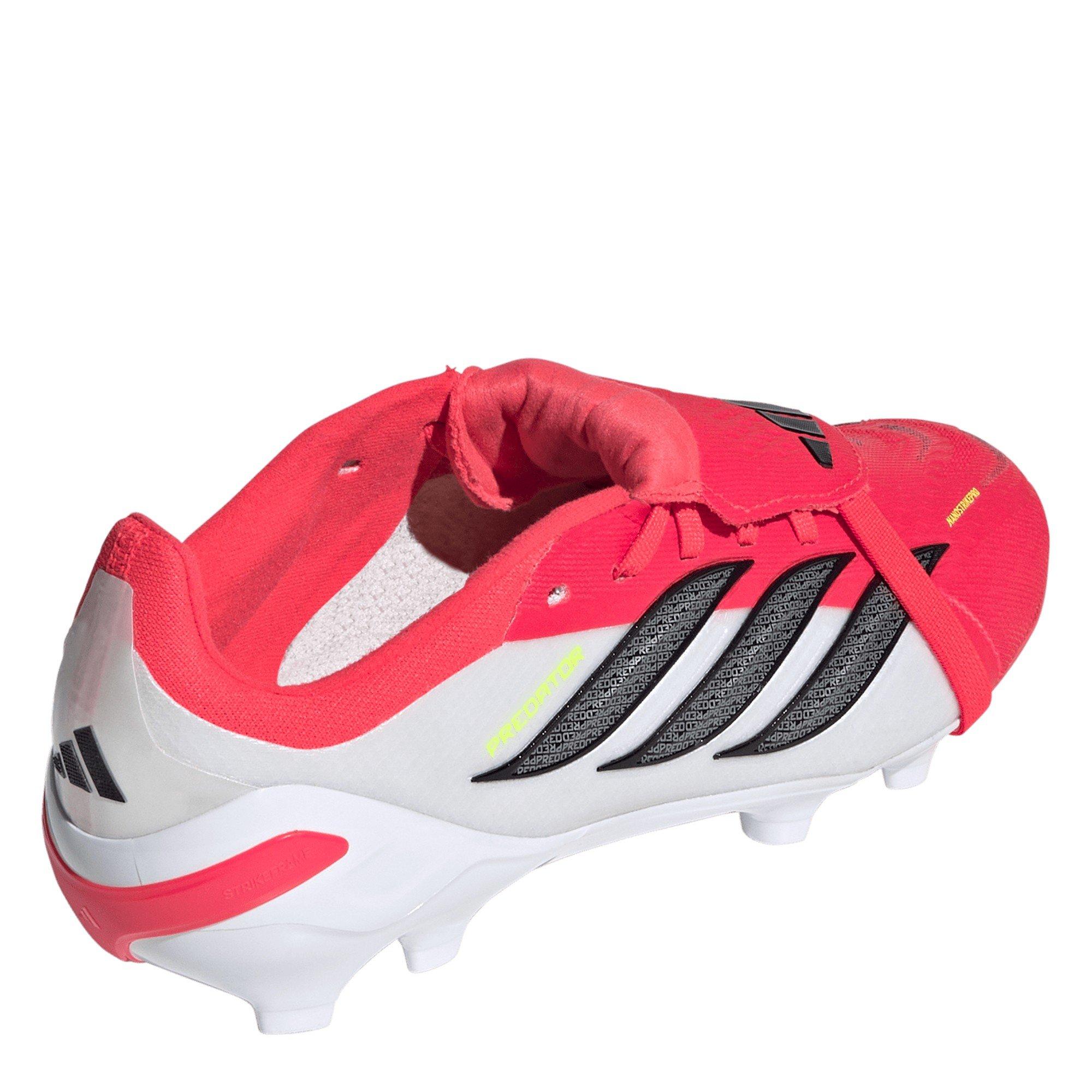 Rosso/Nero/Bianco - adidas - Predator Elite Fold Over Tongue Firm Ground Football Boots Juniors - 4