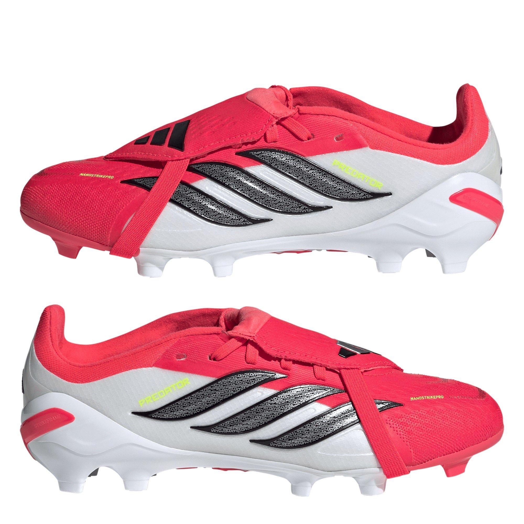 Rosso/Nero/Bianco - adidas - Predator Elite Fold Over Tongue Firm Ground Football Boots Juniors - 9
