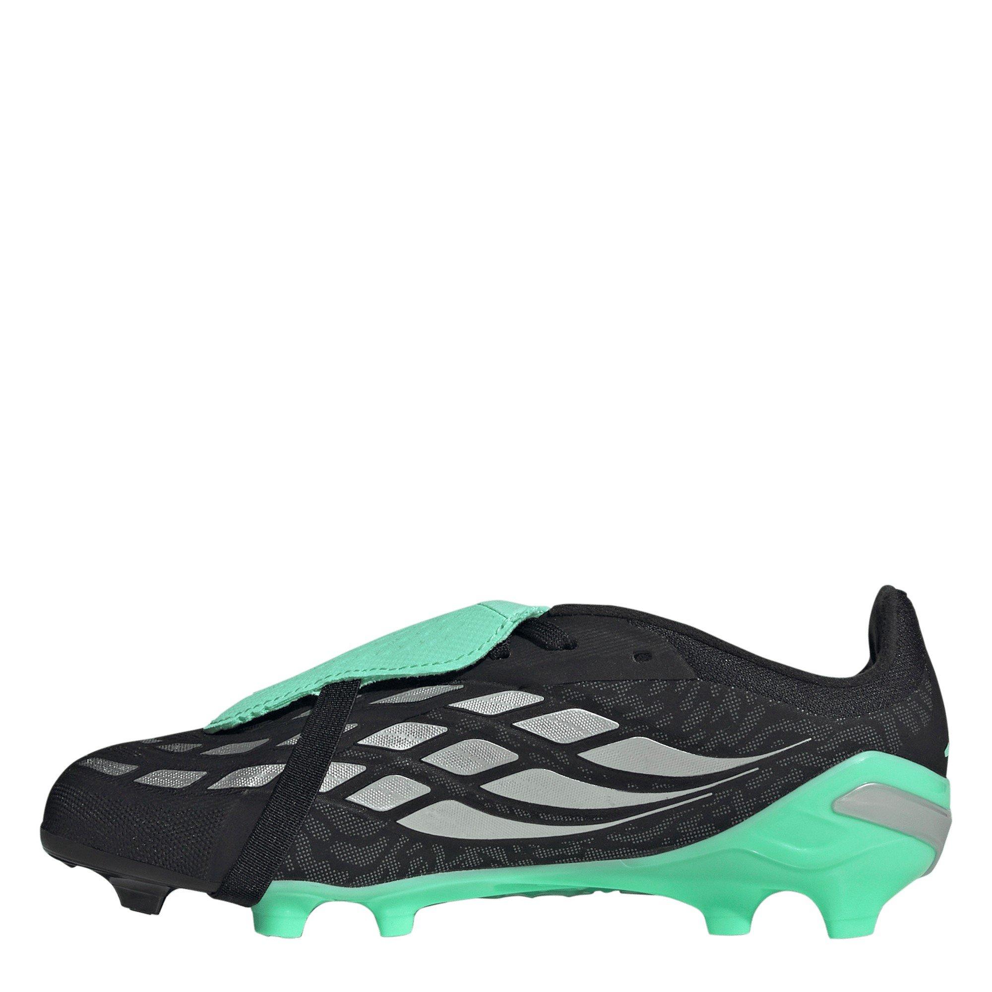 Black/Mint - adidas - Predator Elite Fold Over Tongue Firm Ground Football Boots Juniors - 2