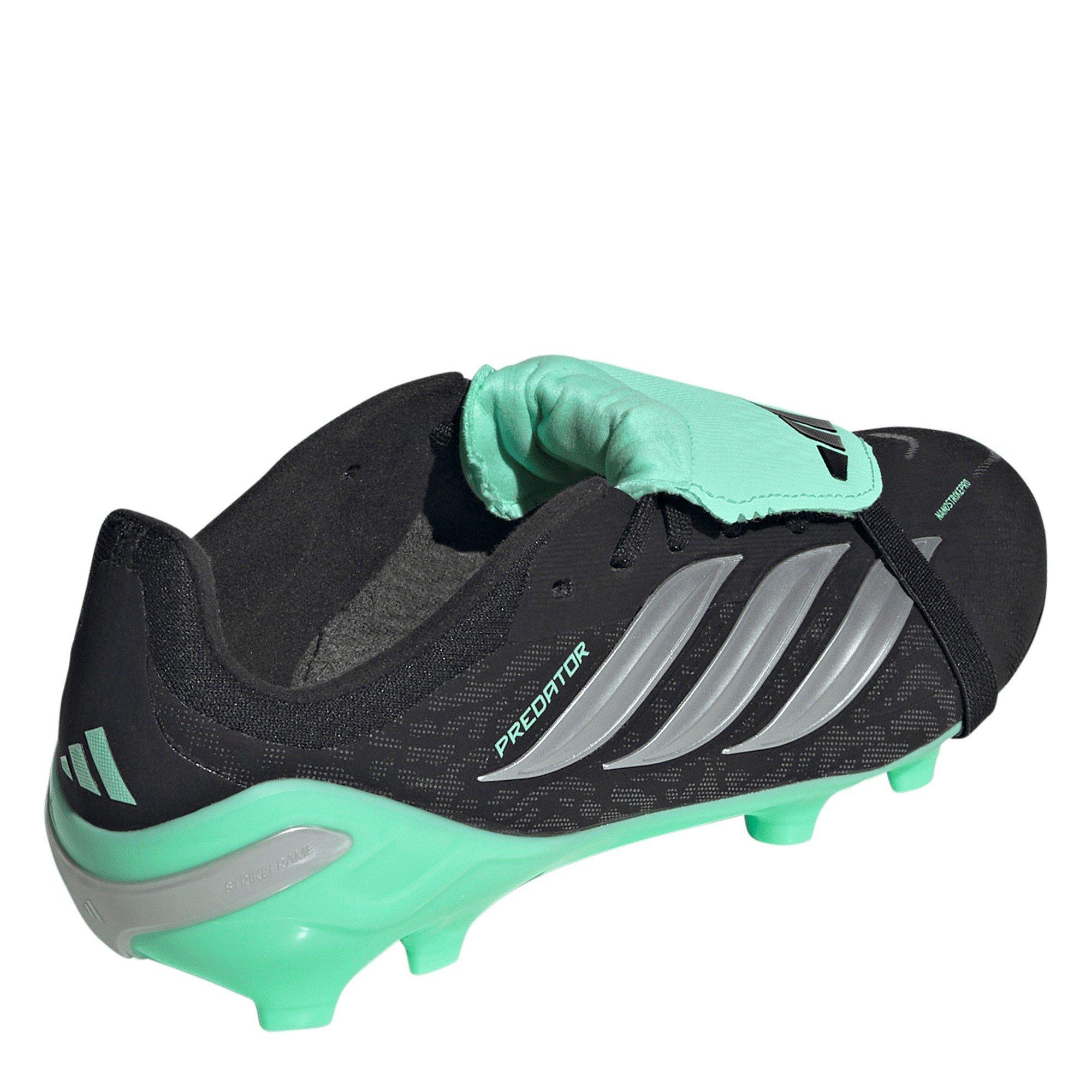Black/Mint - adidas - Predator Elite Fold Over Tongue Firm Ground Football Boots Juniors - 4