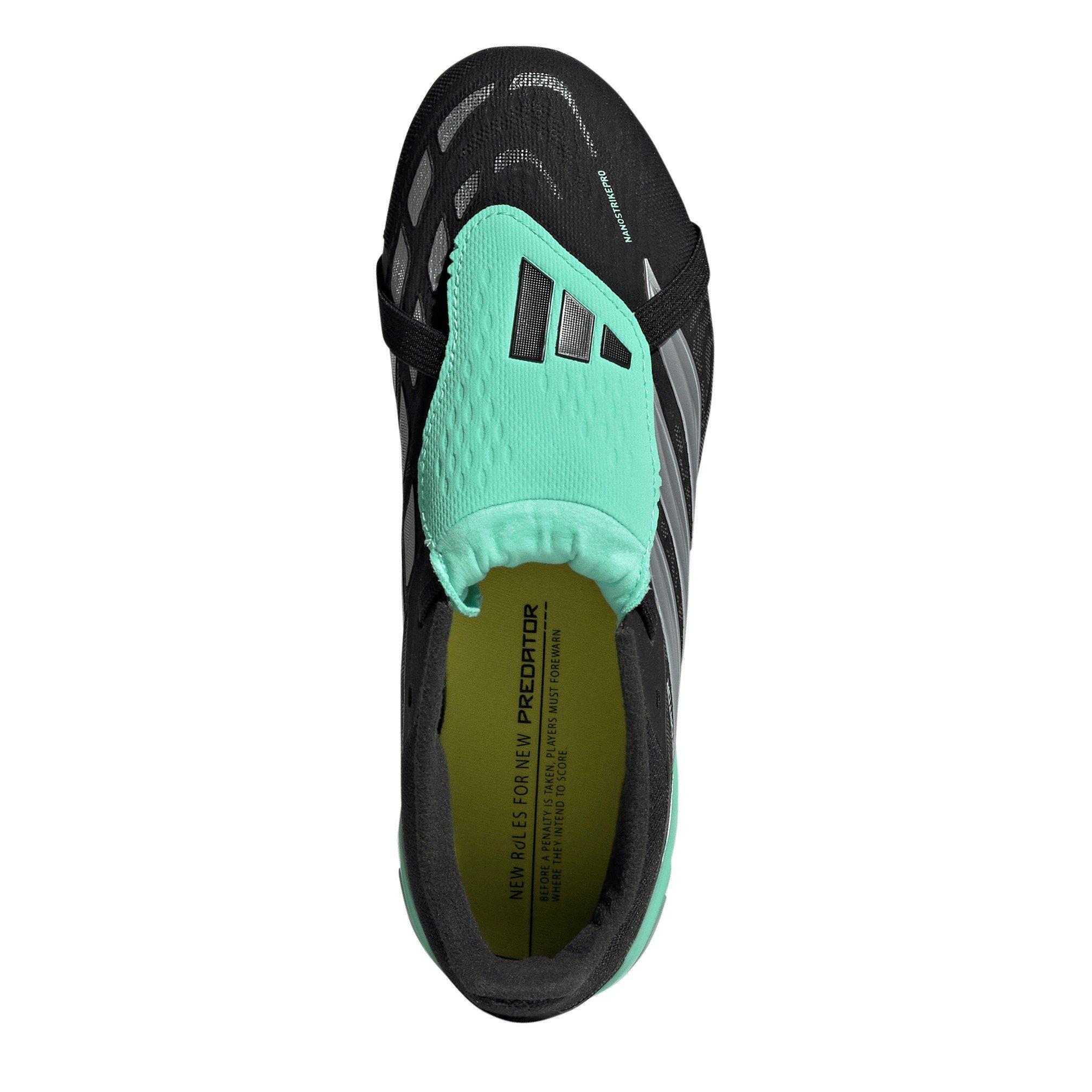 Black/Mint - adidas - Predator Elite Fold Over Tongue Firm Ground Football Boots Juniors - 5