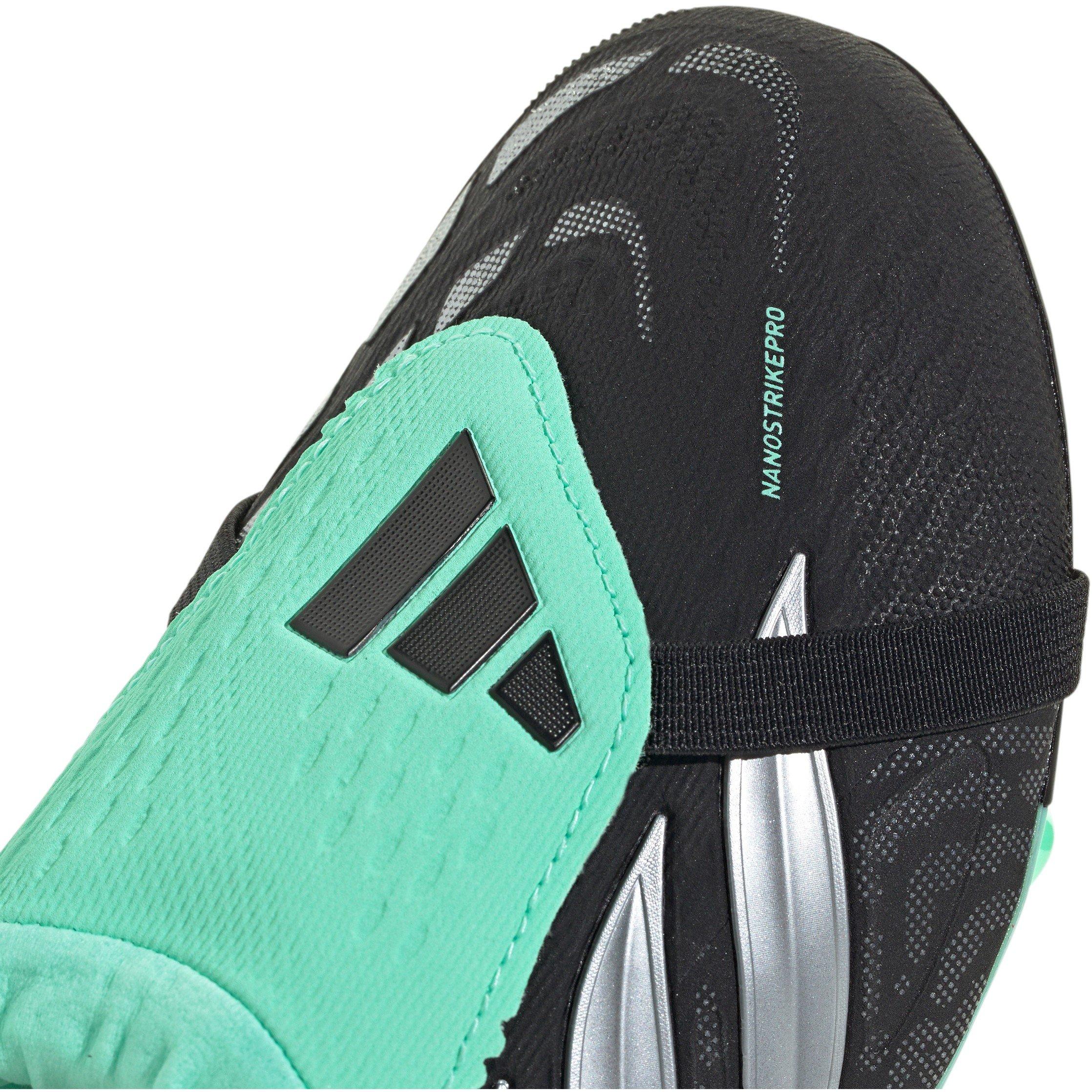Black/Mint - adidas - Predator Elite Fold Over Tongue Firm Ground Football Boots Juniors - 8