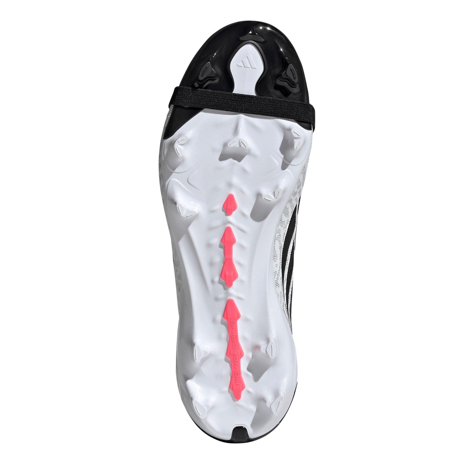 White/Coral - adidas - Predator Fold-Over Tongue League Firm Ground Football Boots Juniors - 6