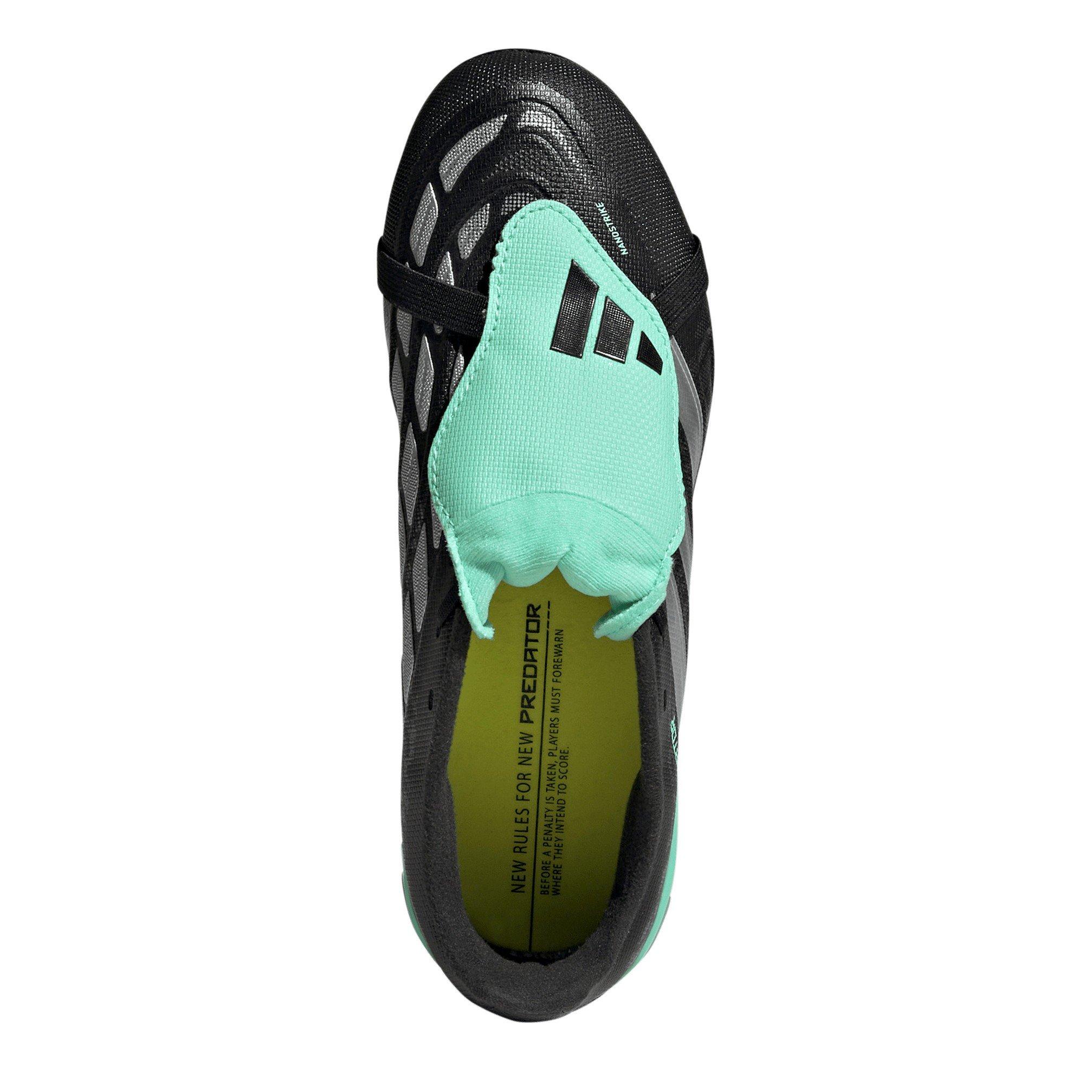 Black/Mint - adidas - Predator Fold-Over Tongue League Firm Ground Football Boots Juniors - 5