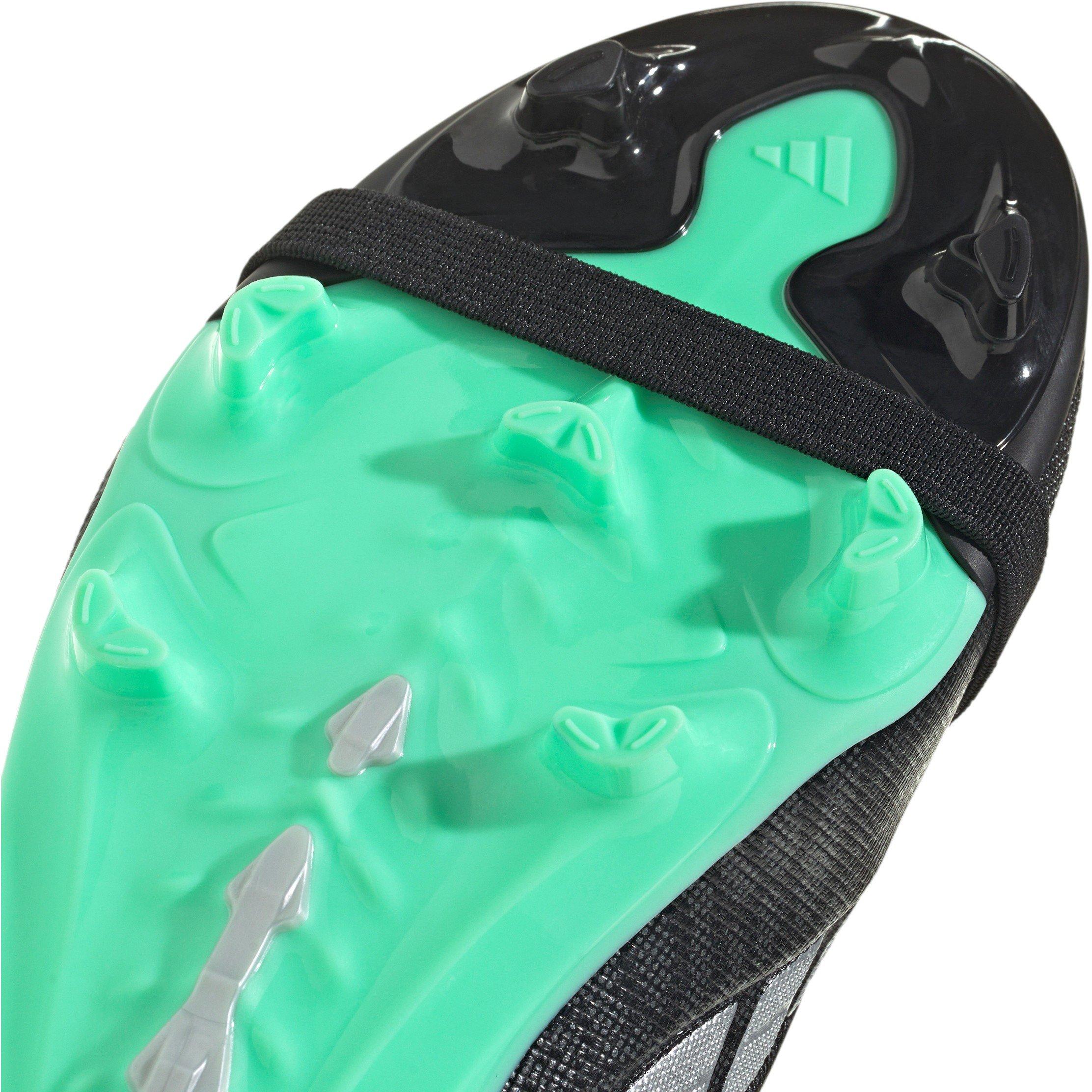 Black/Mint - adidas - Predator Fold-Over Tongue League Firm Ground Football Boots Juniors - 7