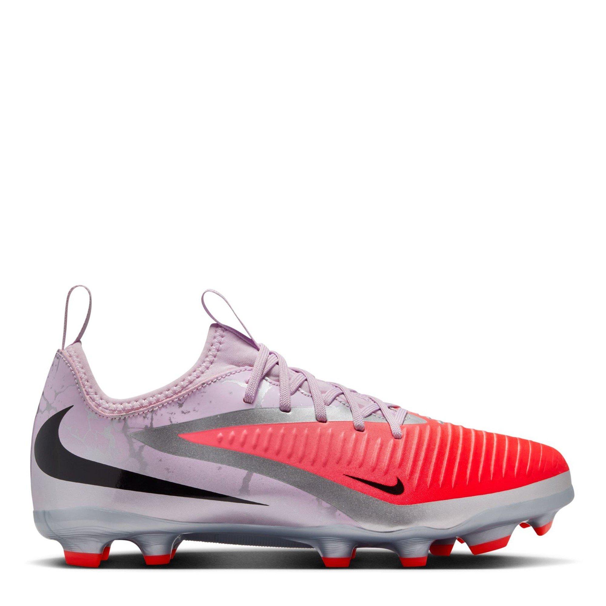 Nike Boys Phantom 6 Academy Low Juniors Firm Ground Football Boots - Crimson/Black - 5.5 (38.5)
