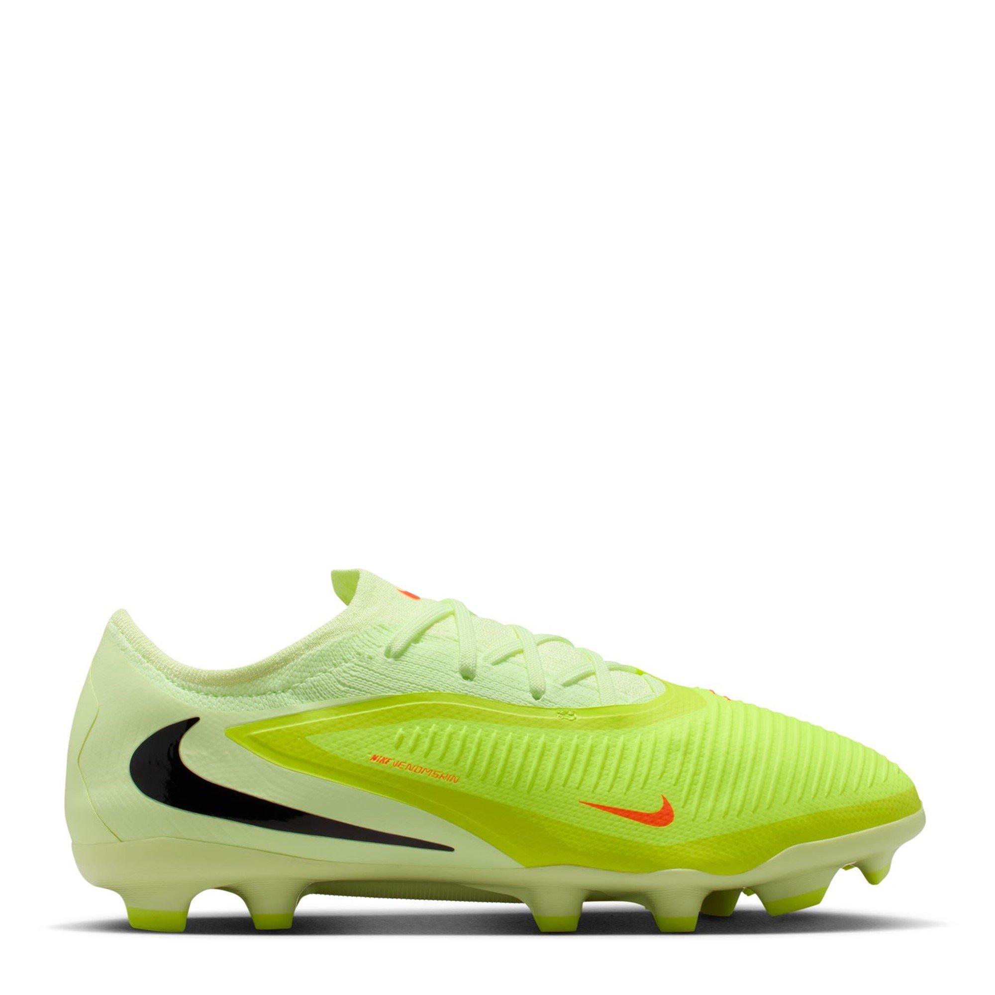 Nike Boys Phantom 6 Pro Juniors  Ground Football Boots - Volt/Crimson - 1 (33)