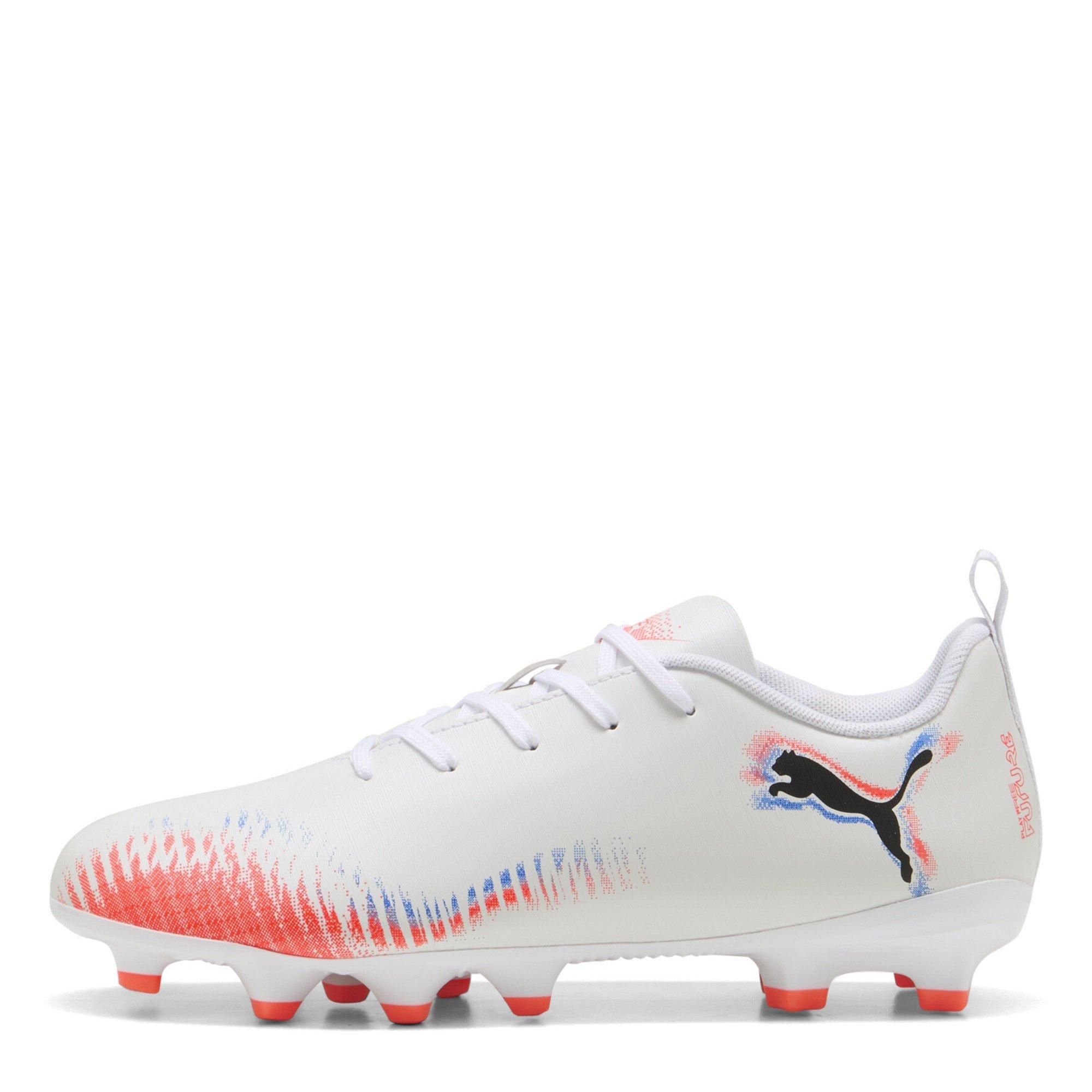 Wht-Blk-Glw Red - Puma - Unisex Kids' Future 8 Play Firm Ground Football Boots - 2
