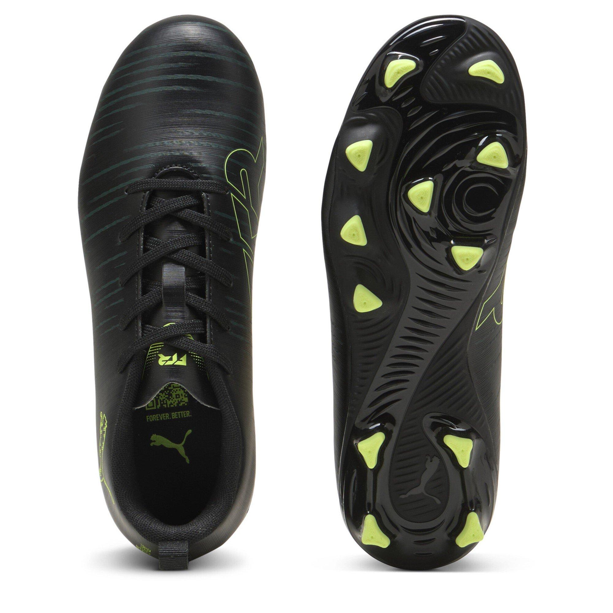 Blk-FL-GrnTrrn - Puma - Unisex Kids' Future 8 Play Firm Ground Football Boots - 3