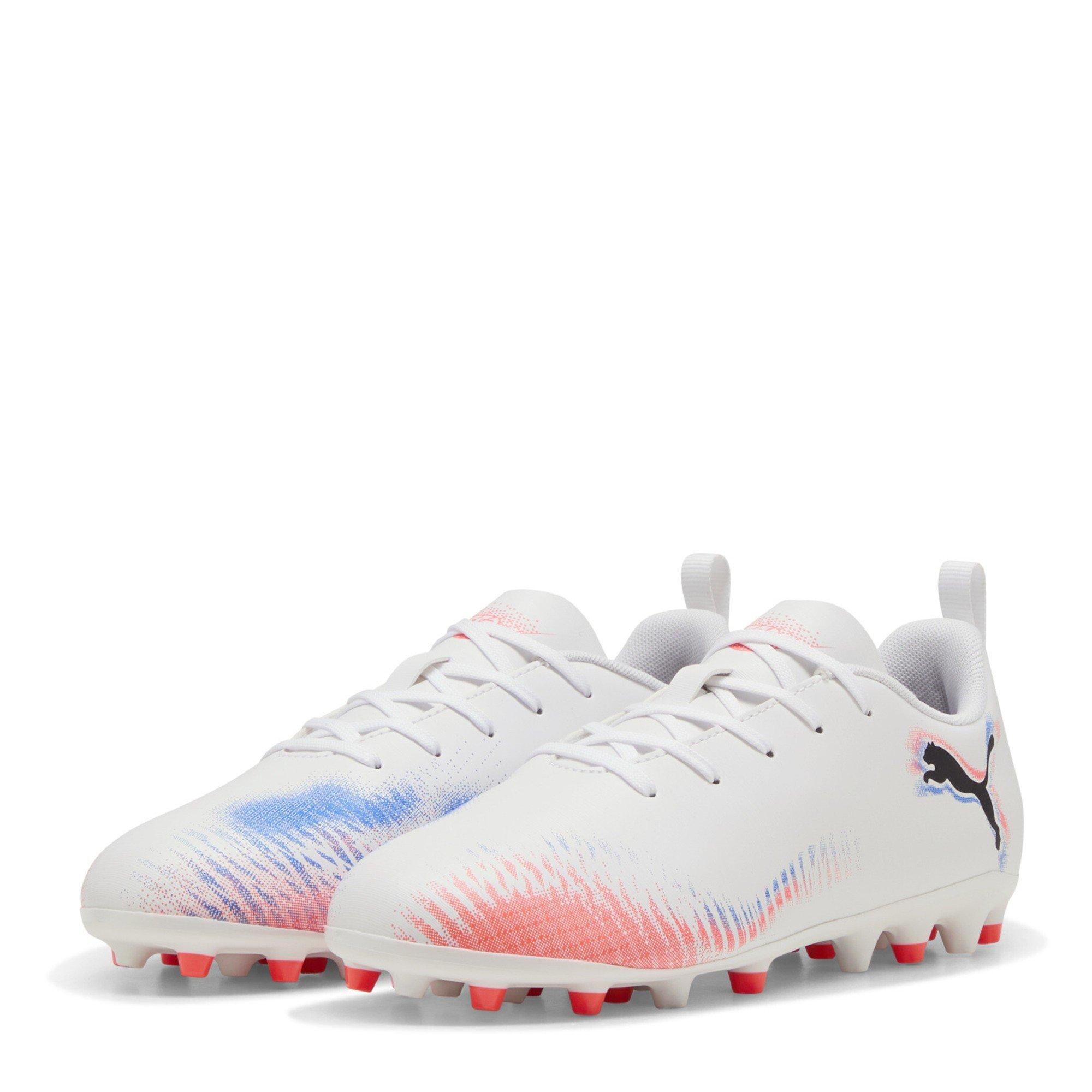 Wht-Blk-Glw Red - Puma - Unisex Kids' Future 8 Play MG Firm Ground Football Boots - 1