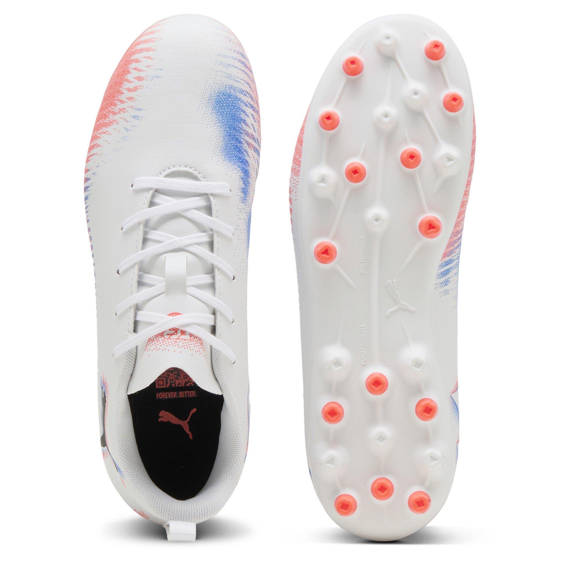 Wht-Blk-Glw Red - Puma - Unisex Kids' Future 8 Play MG Firm Ground Football Boots - 3