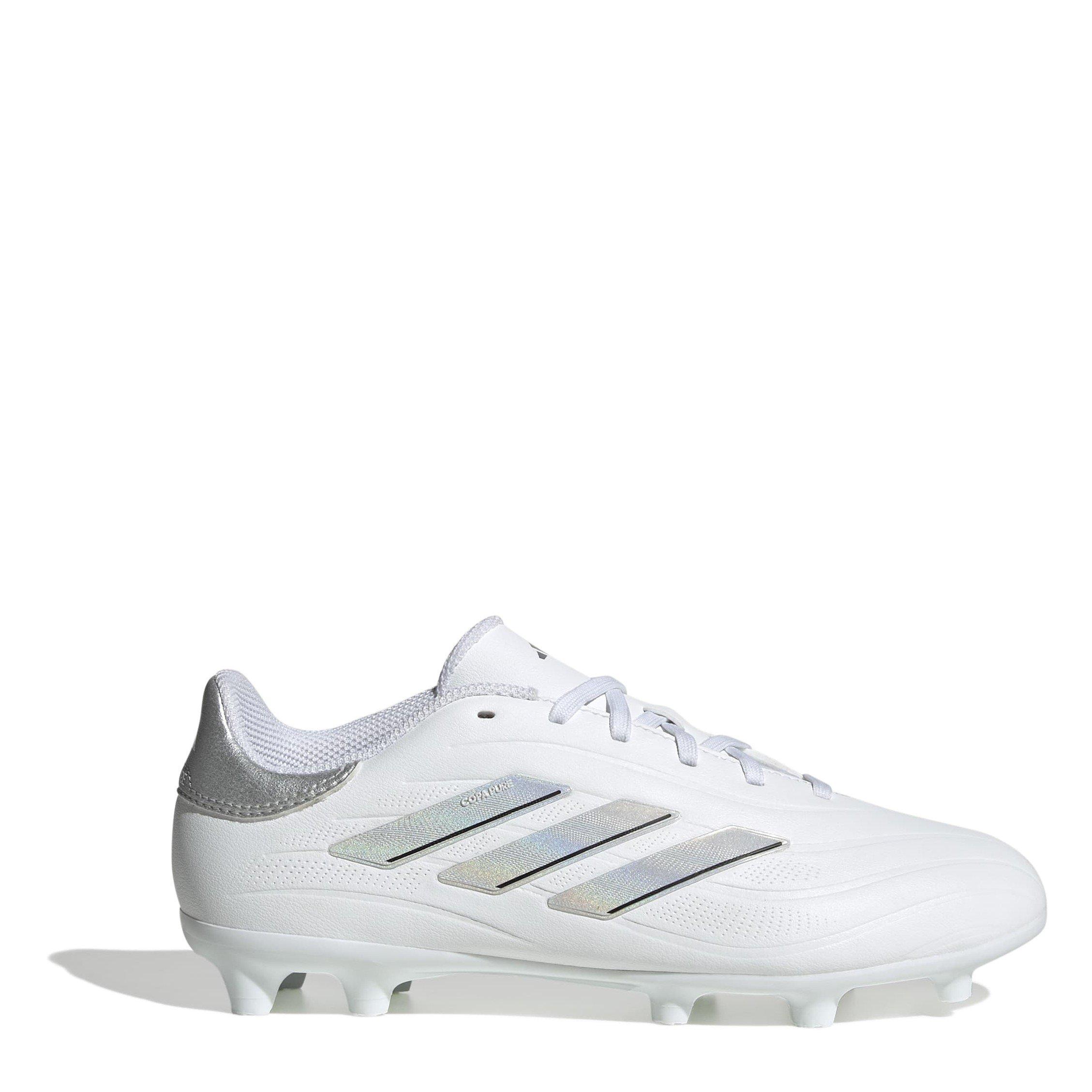 Weiß/Silber - adidas - Copa Pure 2 League Juniors Firm Ground Football Boots - 1