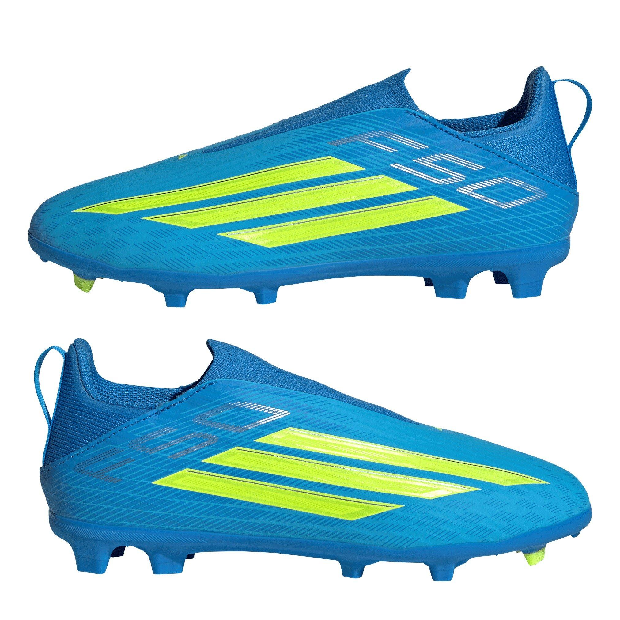 Blue/Yellow - adidas - F50 League Laceless Juniors Firm Ground Football Boots - 9