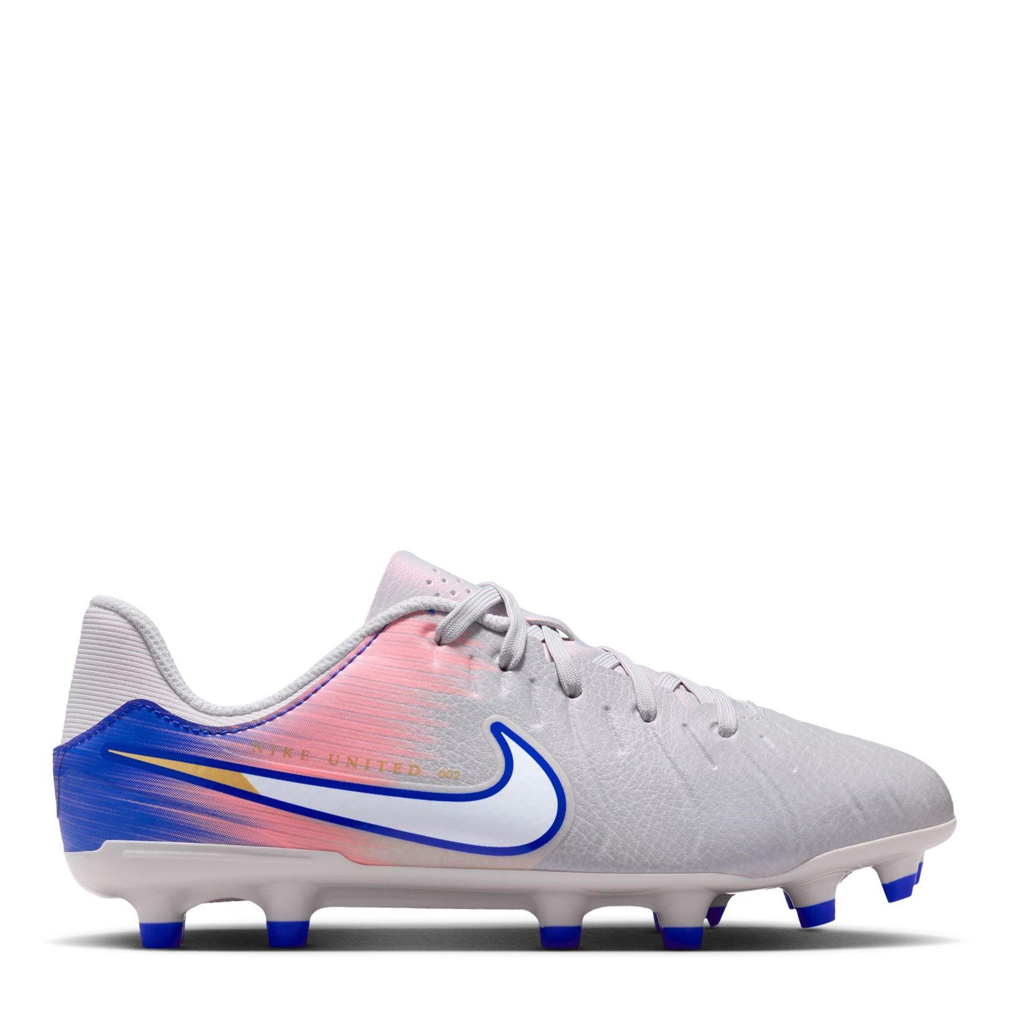 Nike Boys Tiempo Legend 10 Academy Juniors Firm Ground Football Boots - Grey/Blue - 1 (33)