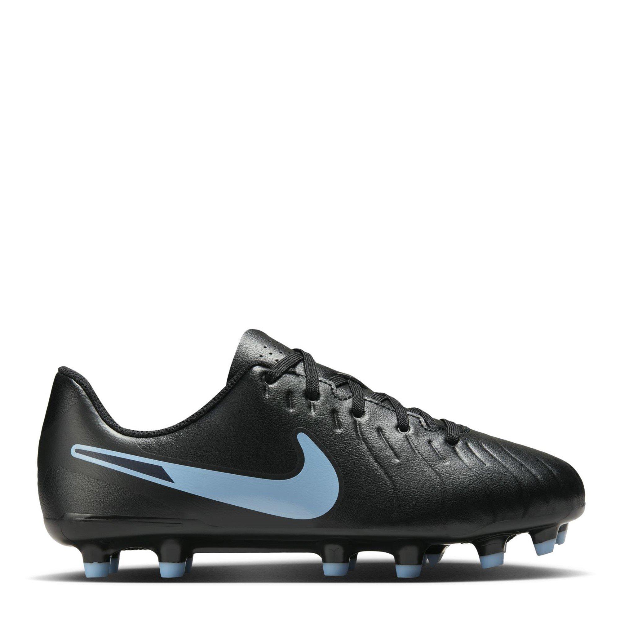Nike Boys Tiempo Legend 10 Club Juniors Firm Ground Football Boots - Black/Black - 5.5 (38.5)