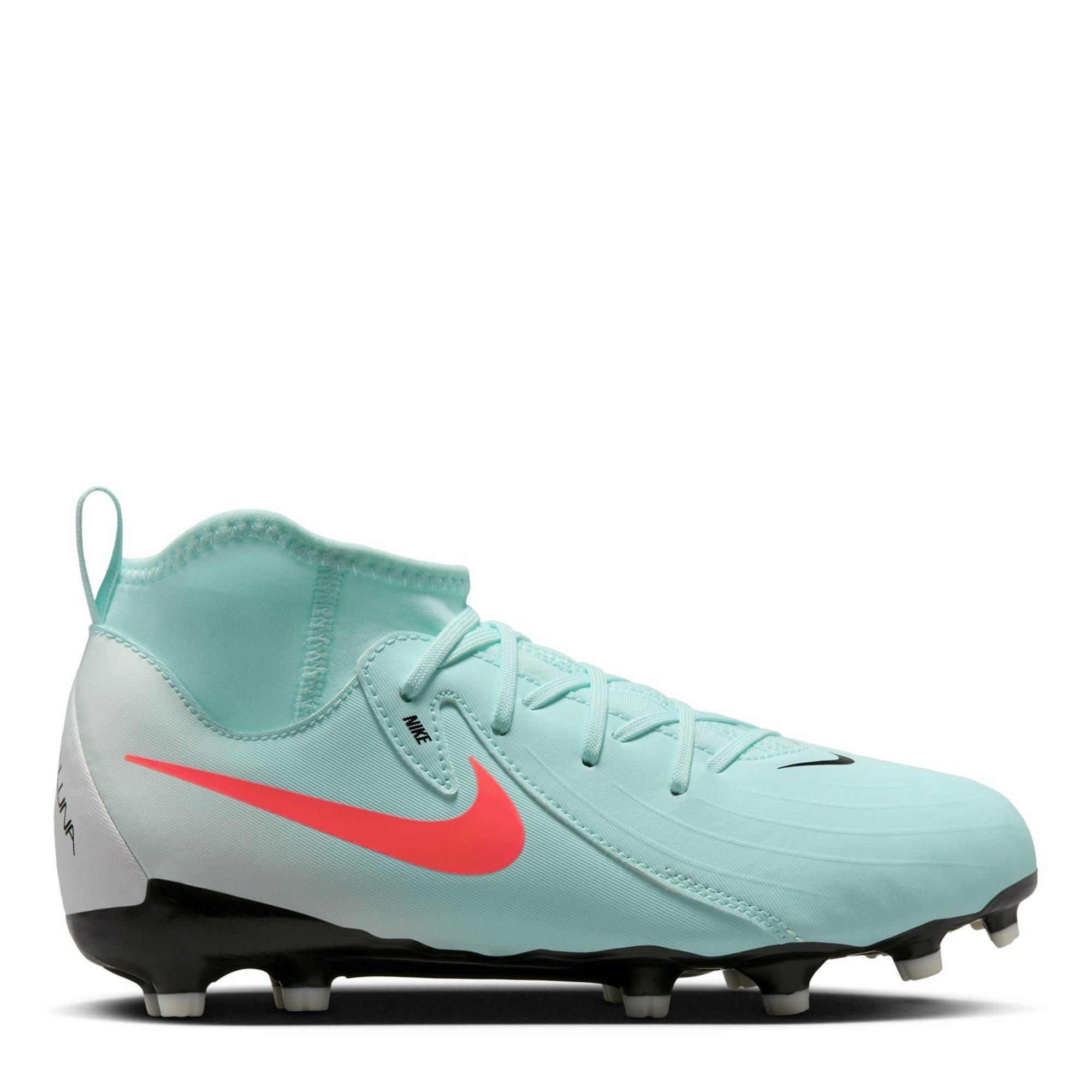 Nike Boys Phantom Luna Ii Academy Firm Ground Football Boots Junior - Mint/Red - 4 (36.5)