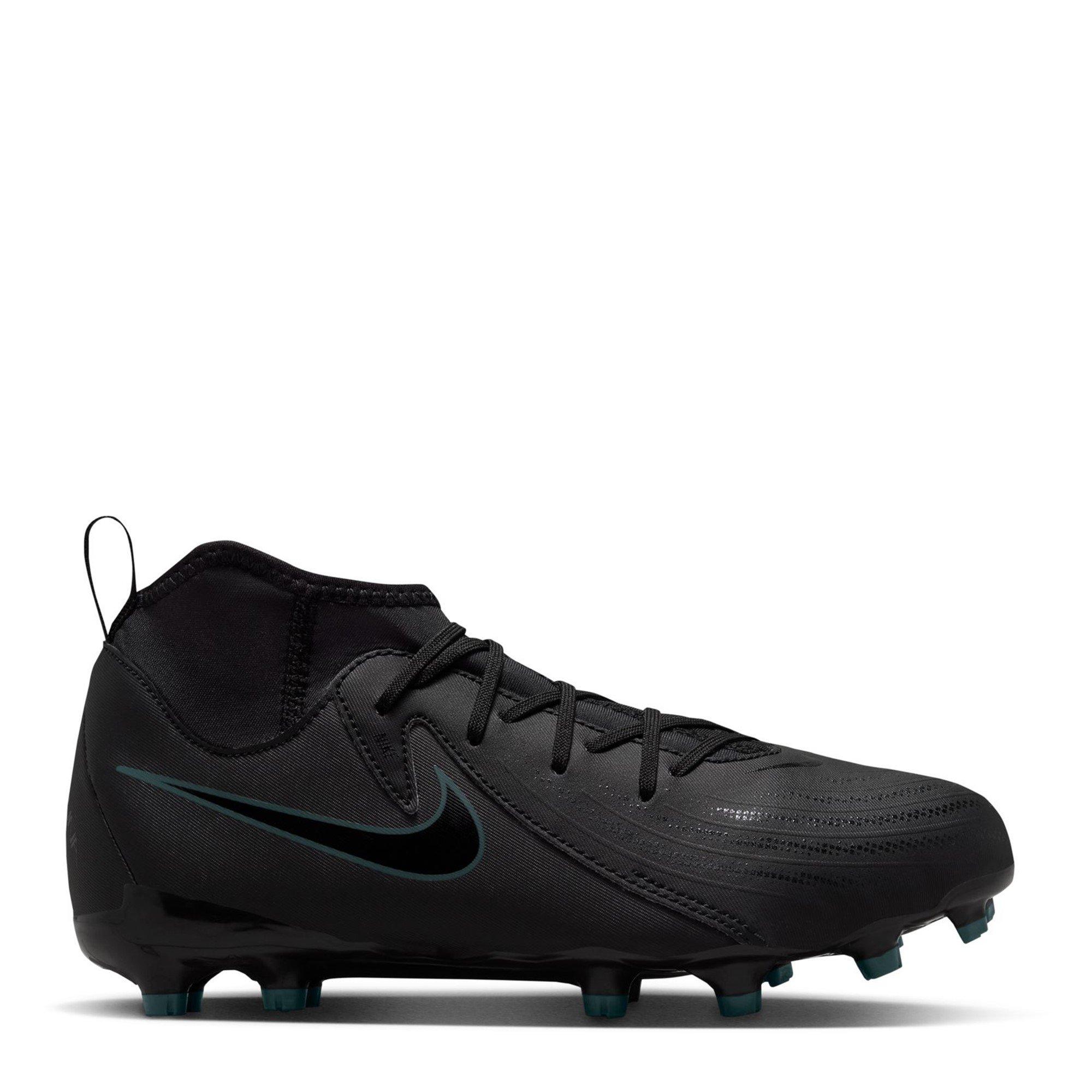 Nike Boys Phantom Luna Ii Academy Firm Ground Football Boots Junior - Black/Green - 3 (35.5)