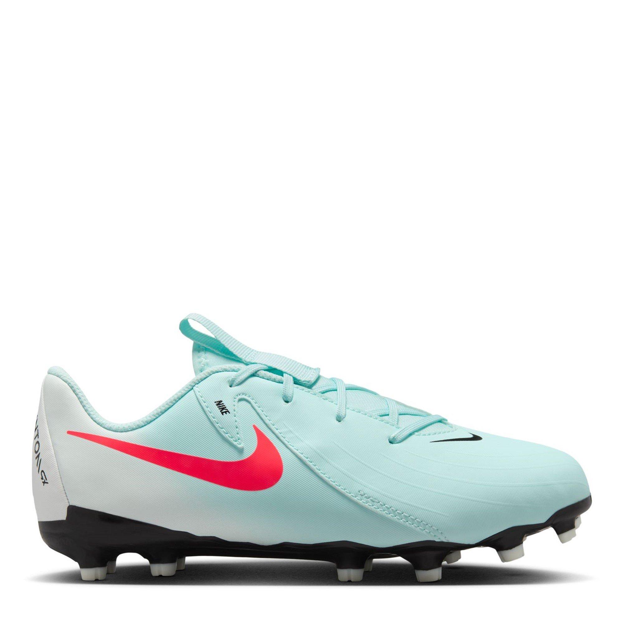 Nike Boys Phantom Gx Ii Academy Junior Firm Ground Football Boots - Mint/Red - 2 (34)