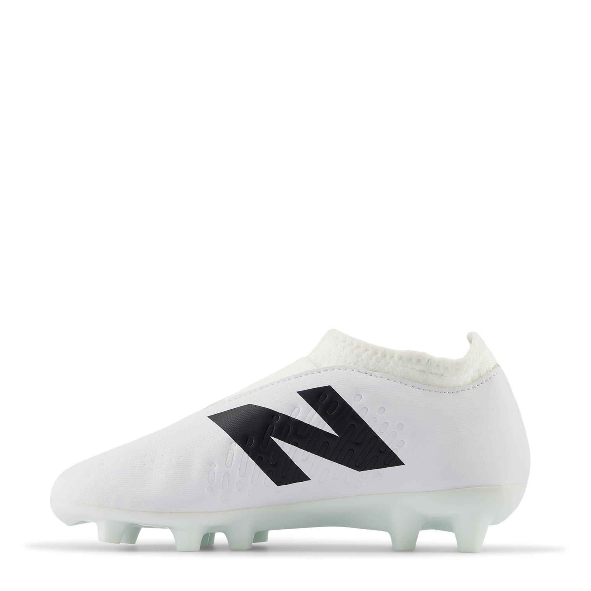 White/Black - New Balance - Tekela V4+ Magique Firm Ground Junior Football Boots - 2