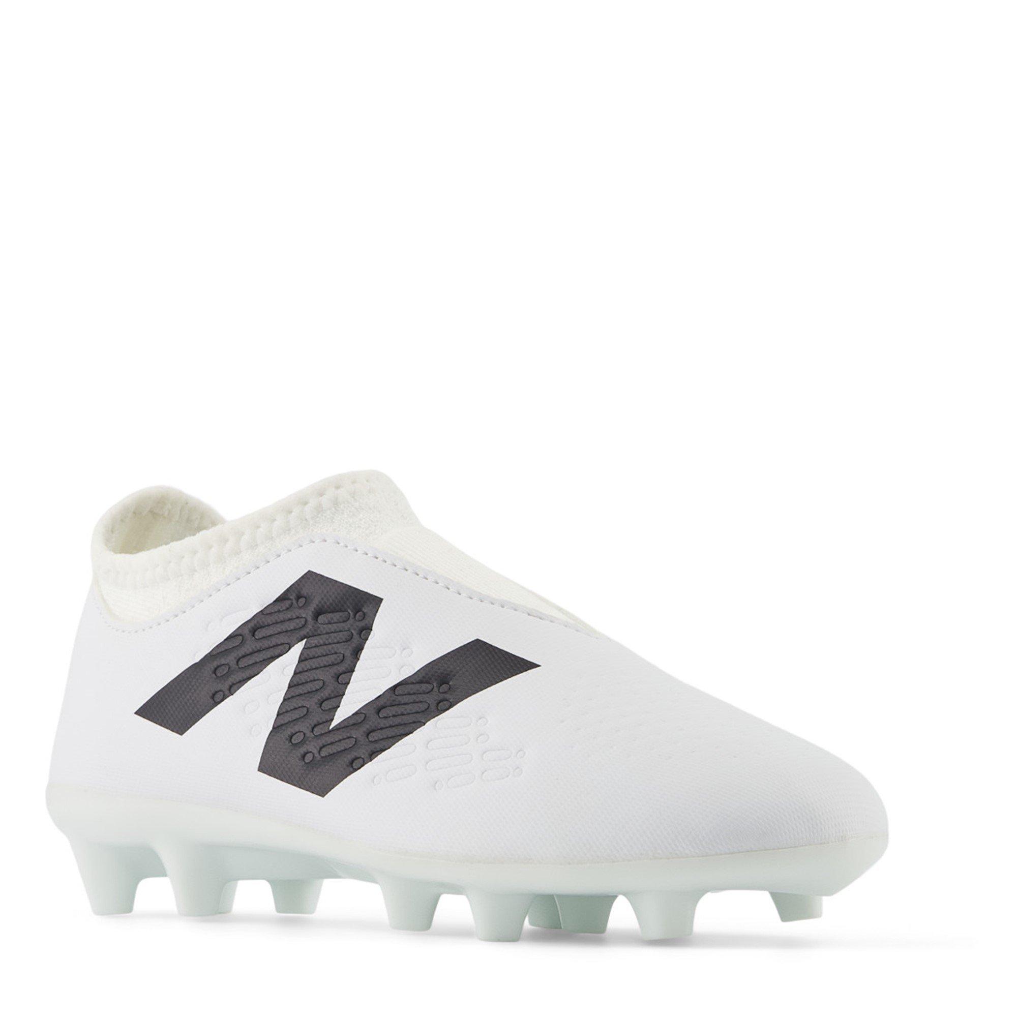 White/Black - New Balance - Tekela V4+ Magique Firm Ground Junior Football Boots - 4